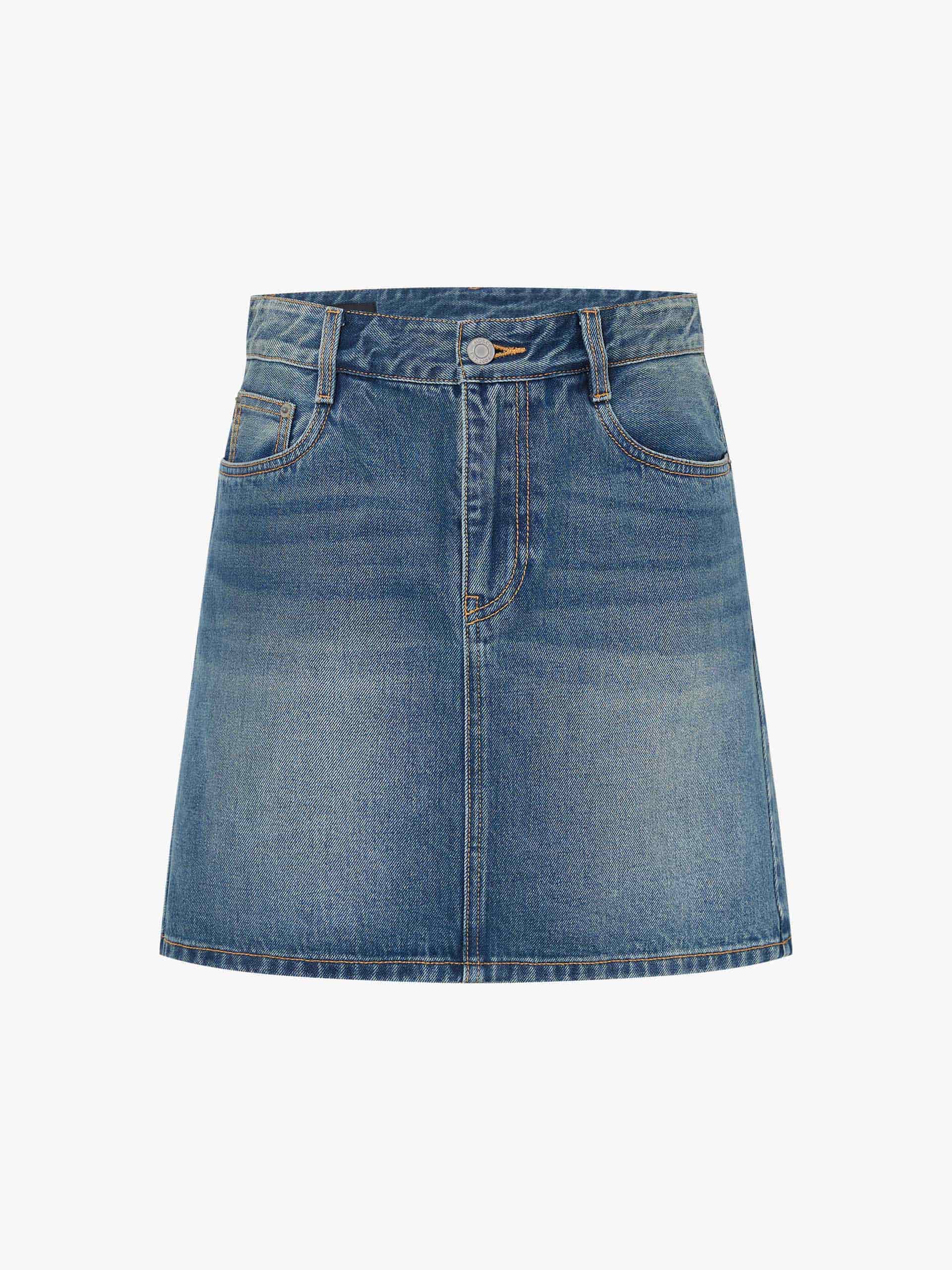 A-Line Denim Mini Skirt - Image 5
