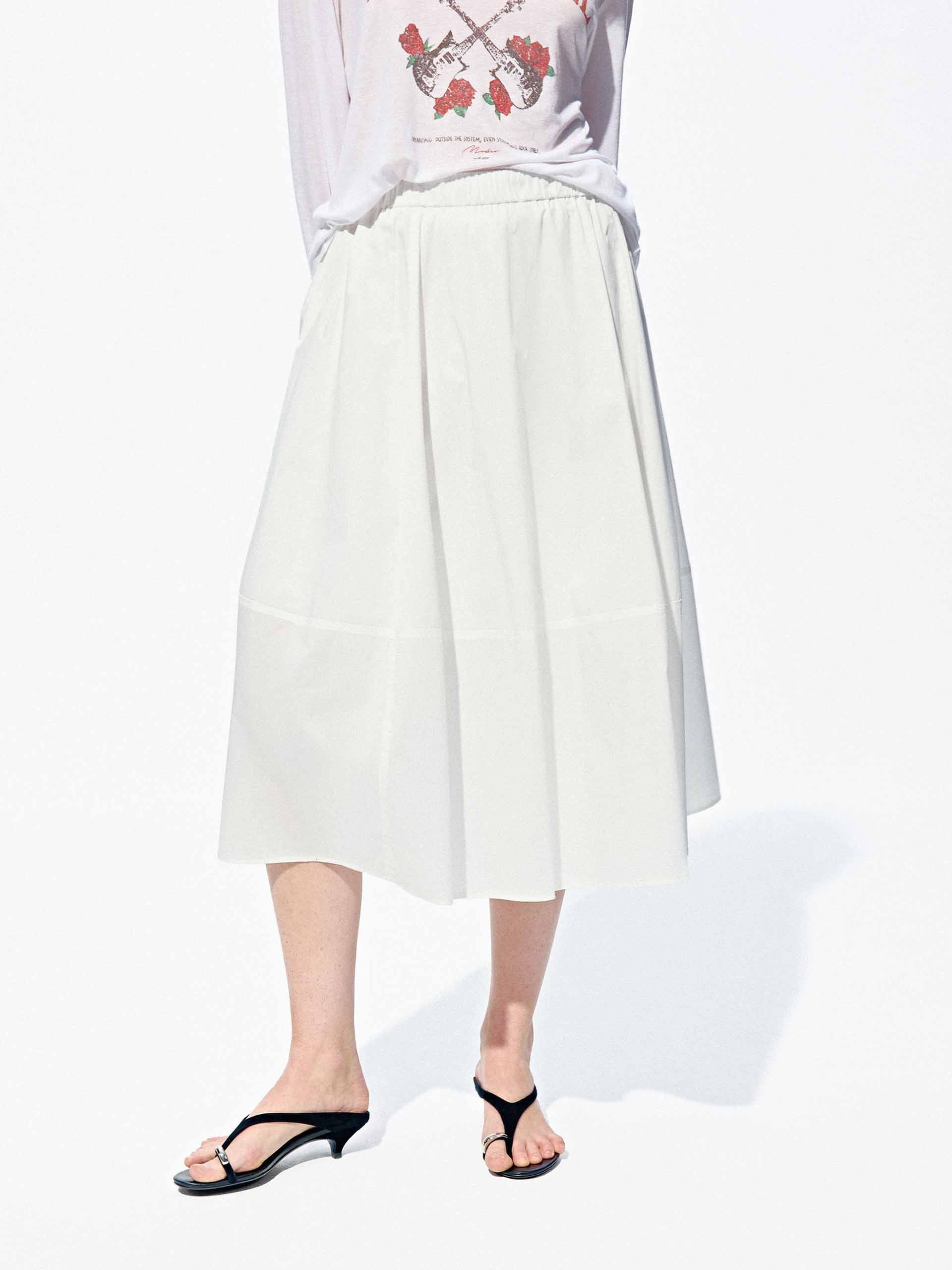 A-line Elastic Waistband Skirt