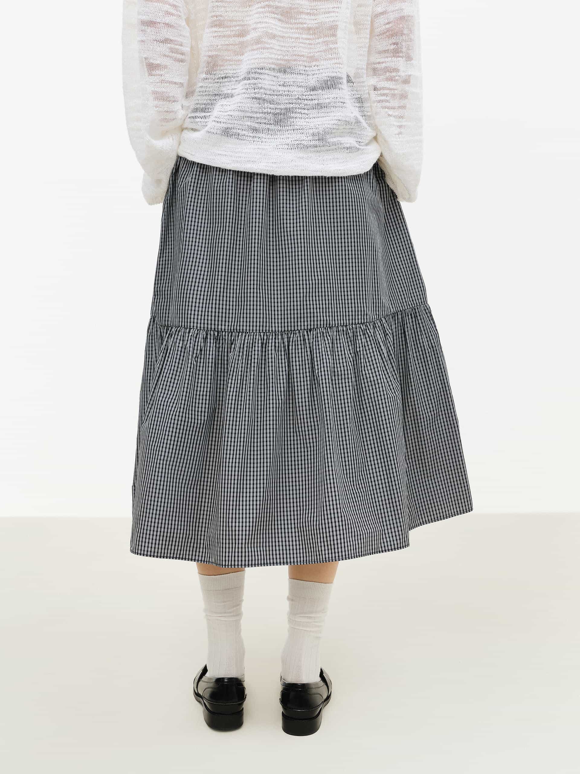 A-line Plaid Midi Skirt - Image 6