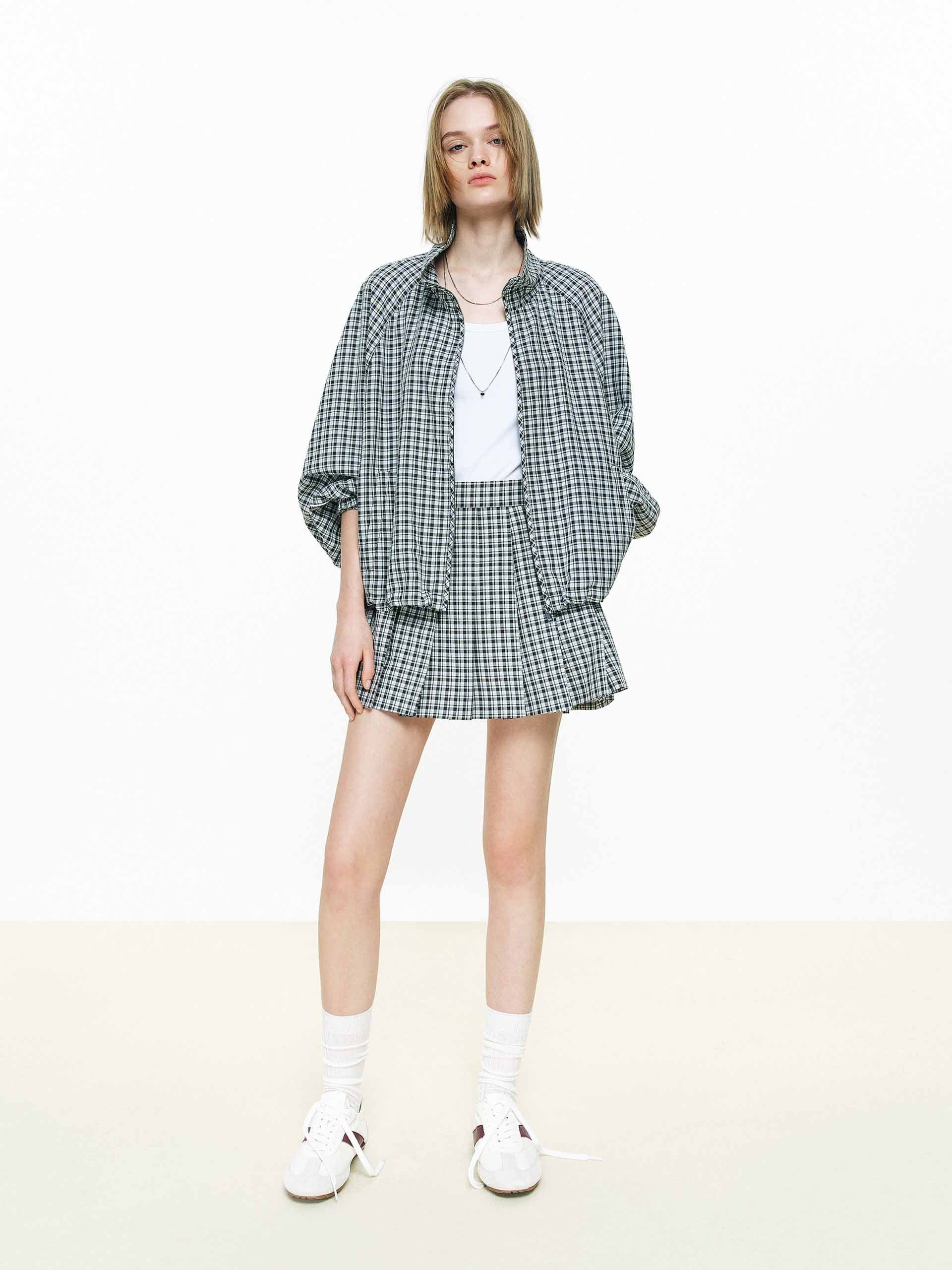 A-line Plaid Mini Skirt - Image 2