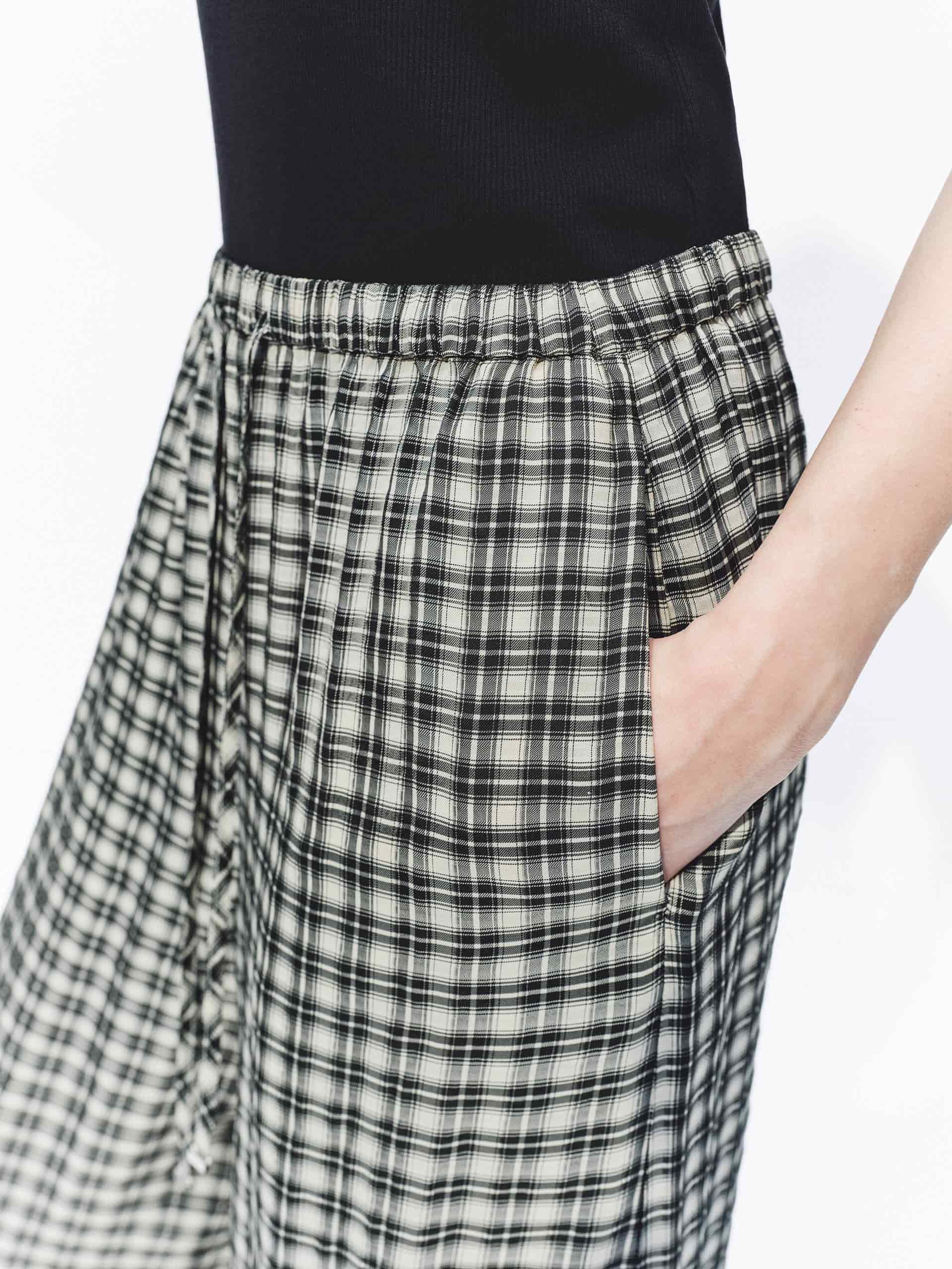 Acetate Blend Plaid Trousers - Image 8