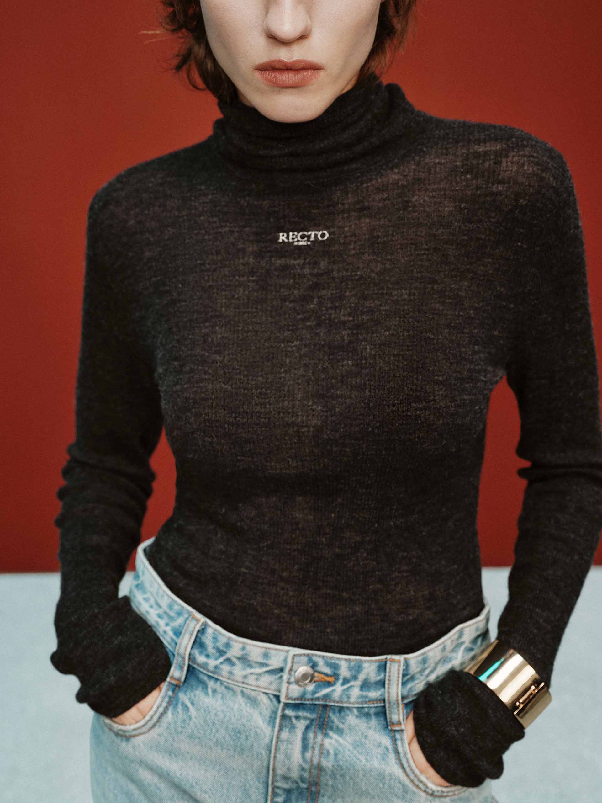 Alpaca Turtleneck Kint Top - Image 2
