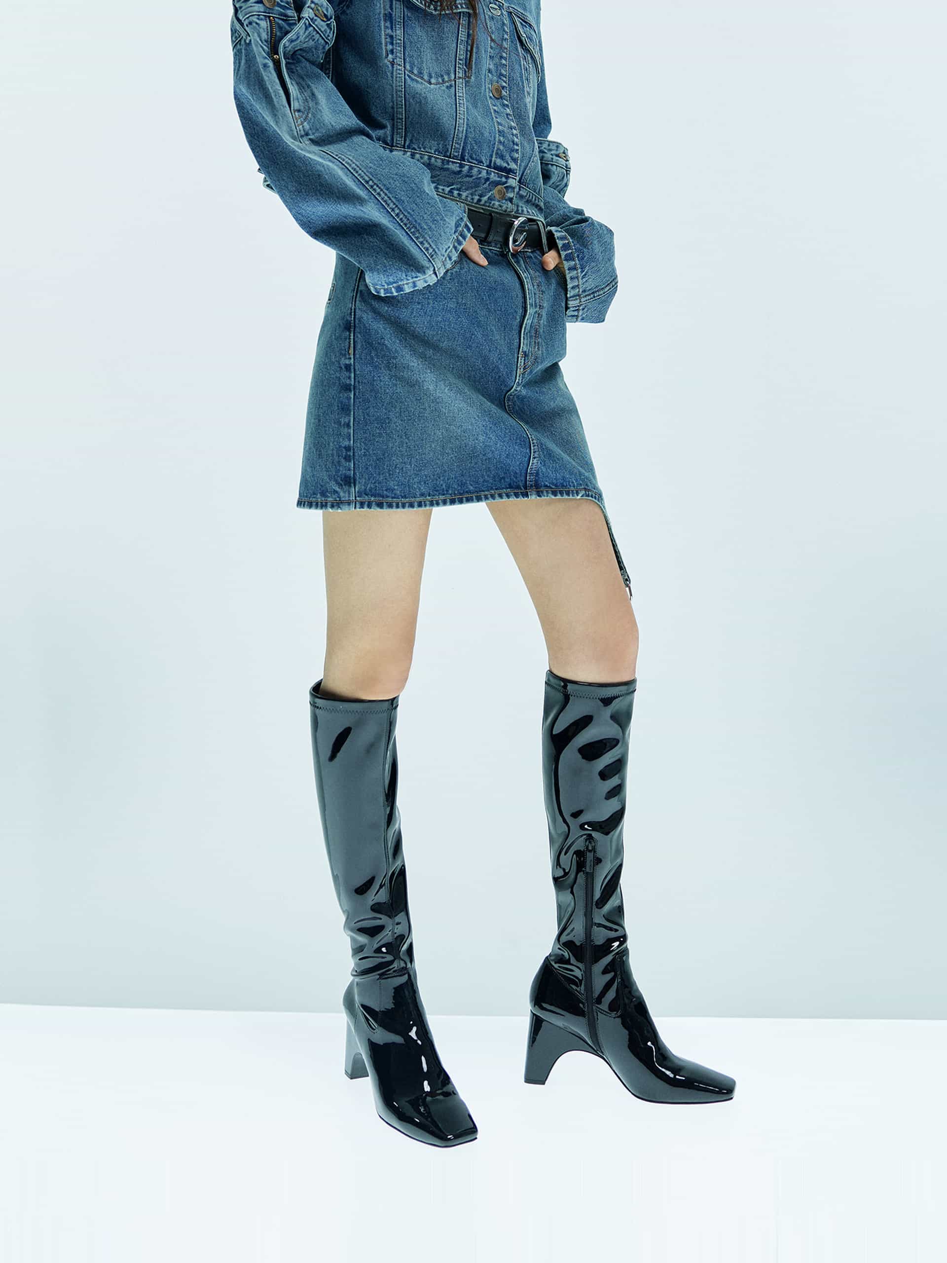 Asymmetric Cotton Mini Skirt - Image 7