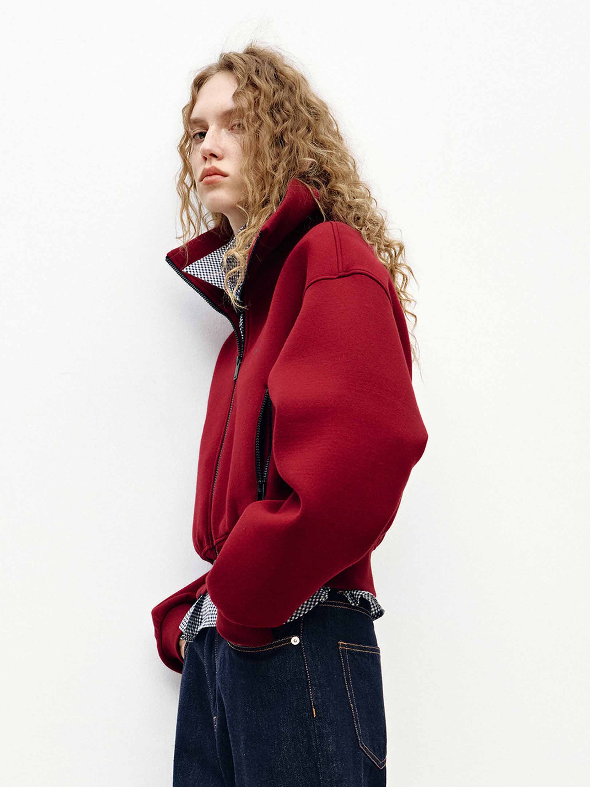 Athletic Cropped Zipper Jacket - Image 6
