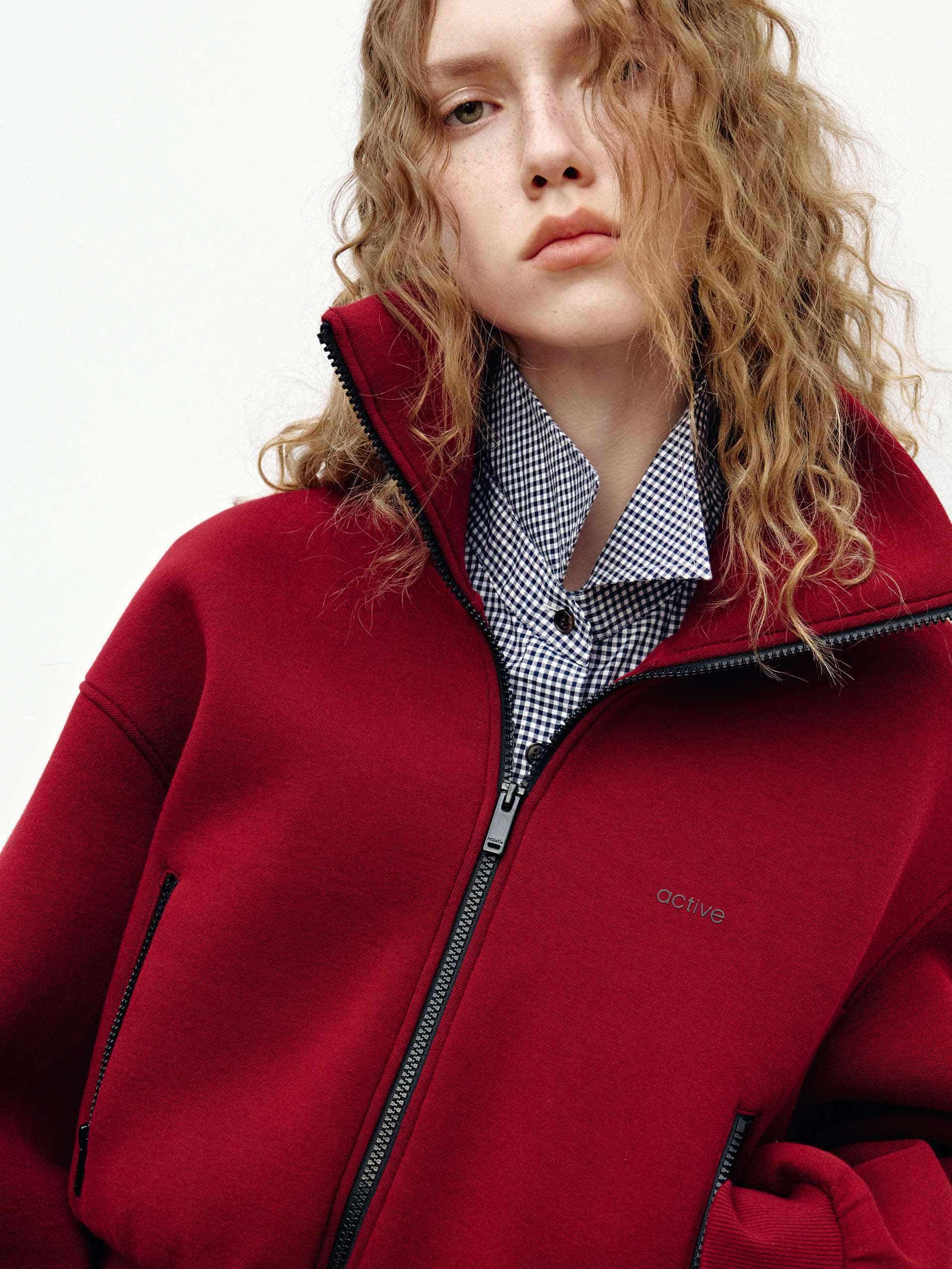 Athletic Cropped Zipper Jacket - Image 8