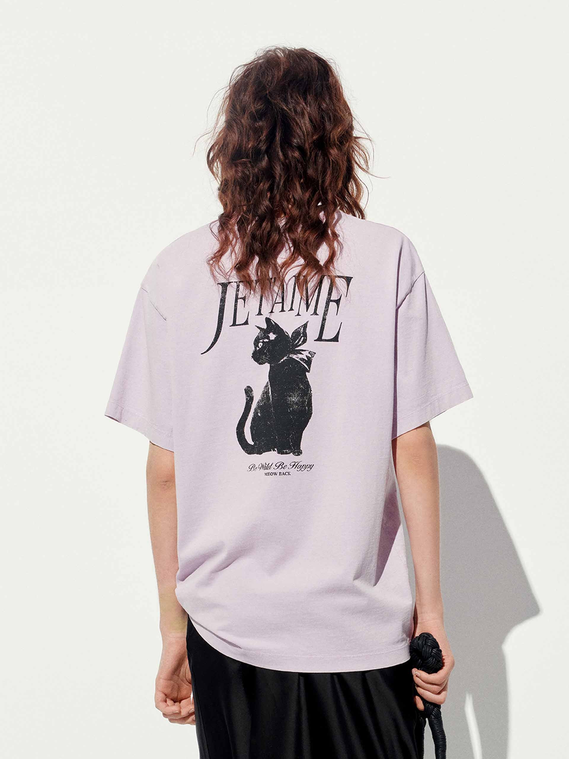 Back Cat Loose T-shirt - Image 14