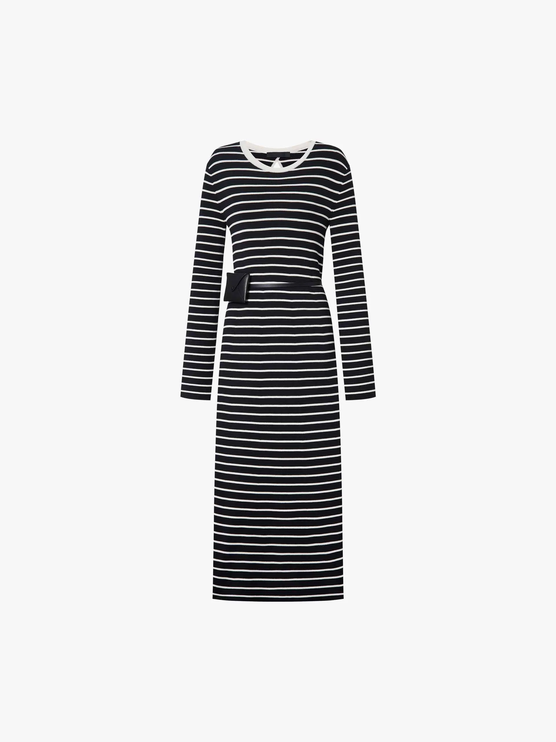 Back Cutout Striped Dress - Image 5