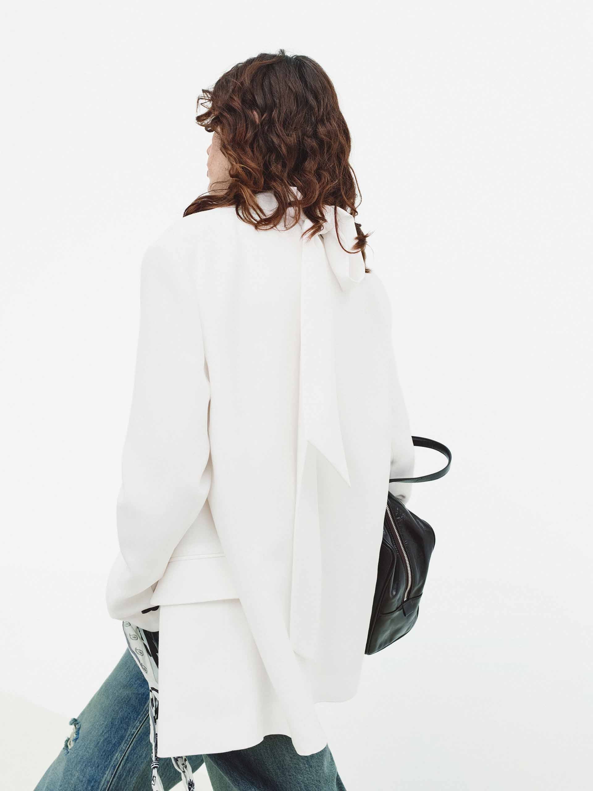 Back Cutout Structured Blazer - Image 3