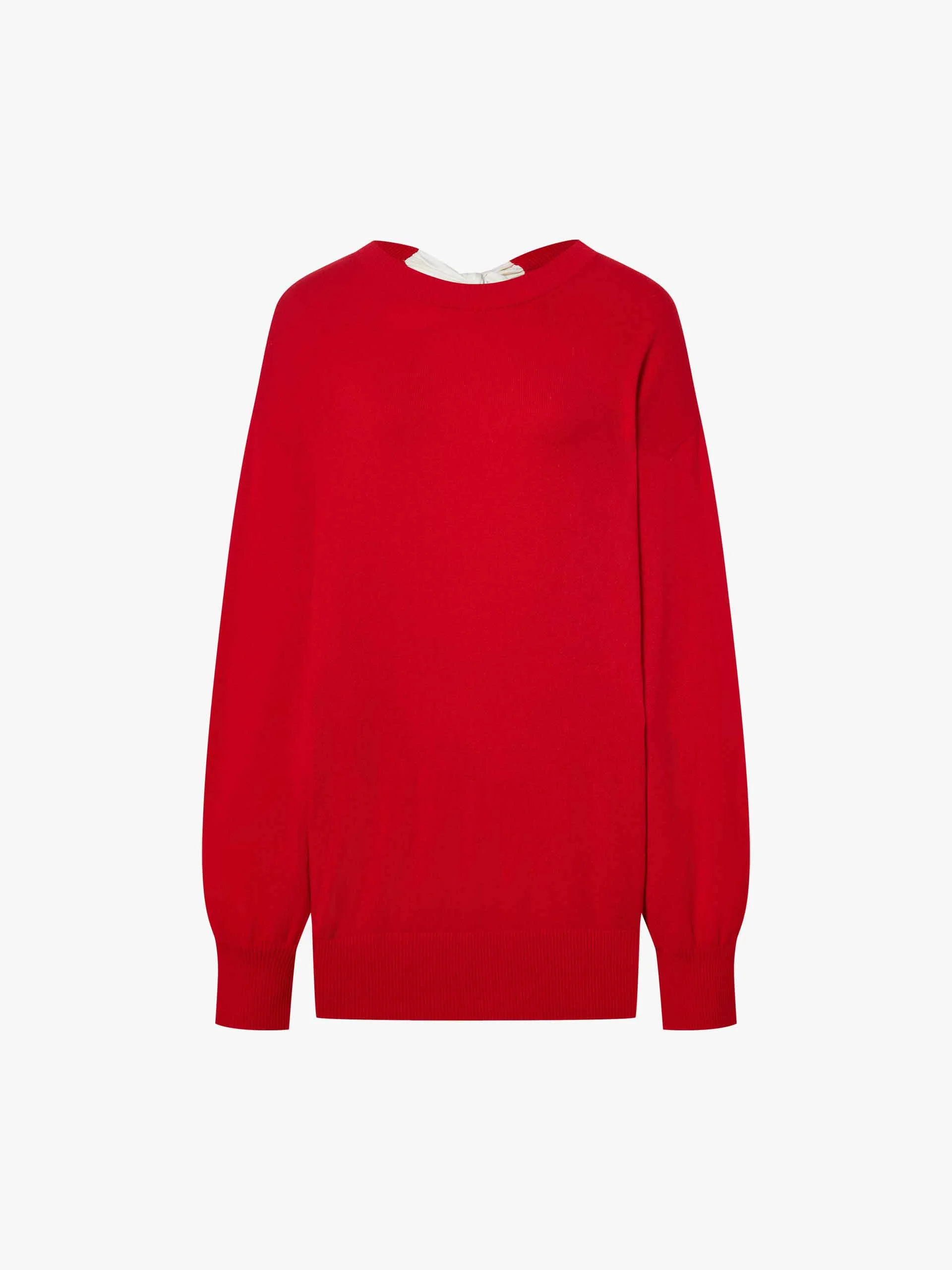 Back Silk Tie Knit Sweater - Image 5
