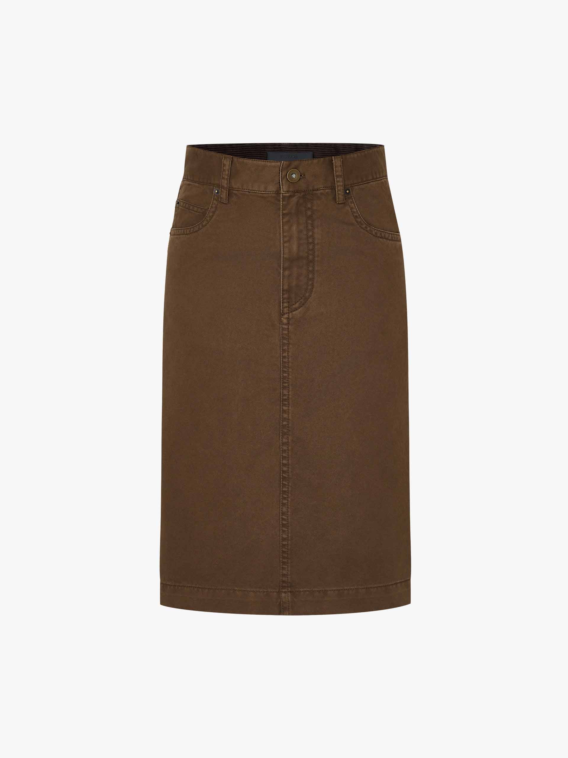 Back Slit Cotton Mini Skirt - Image 5
