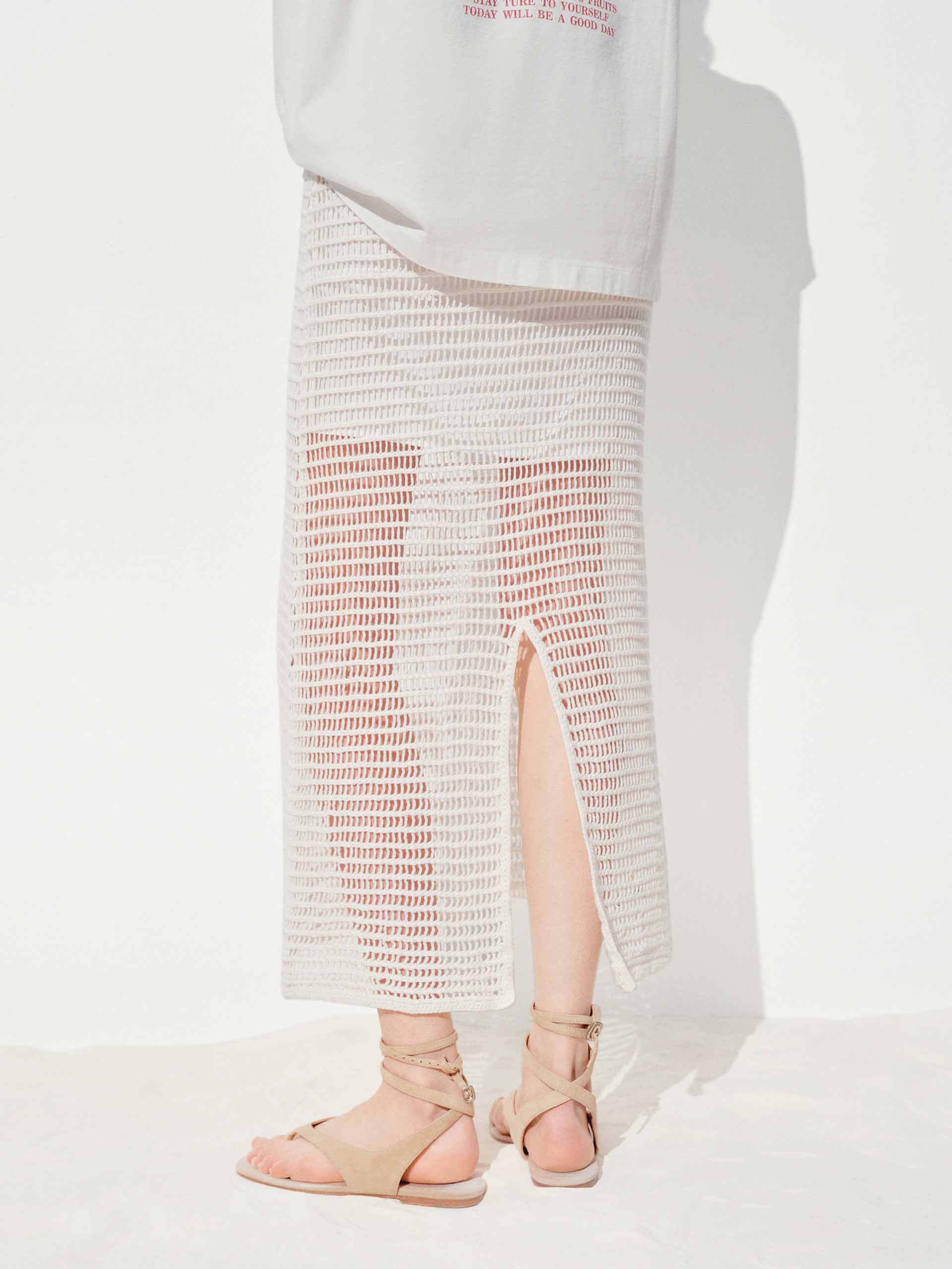 Back Slit Crochet Skirt - Image 6