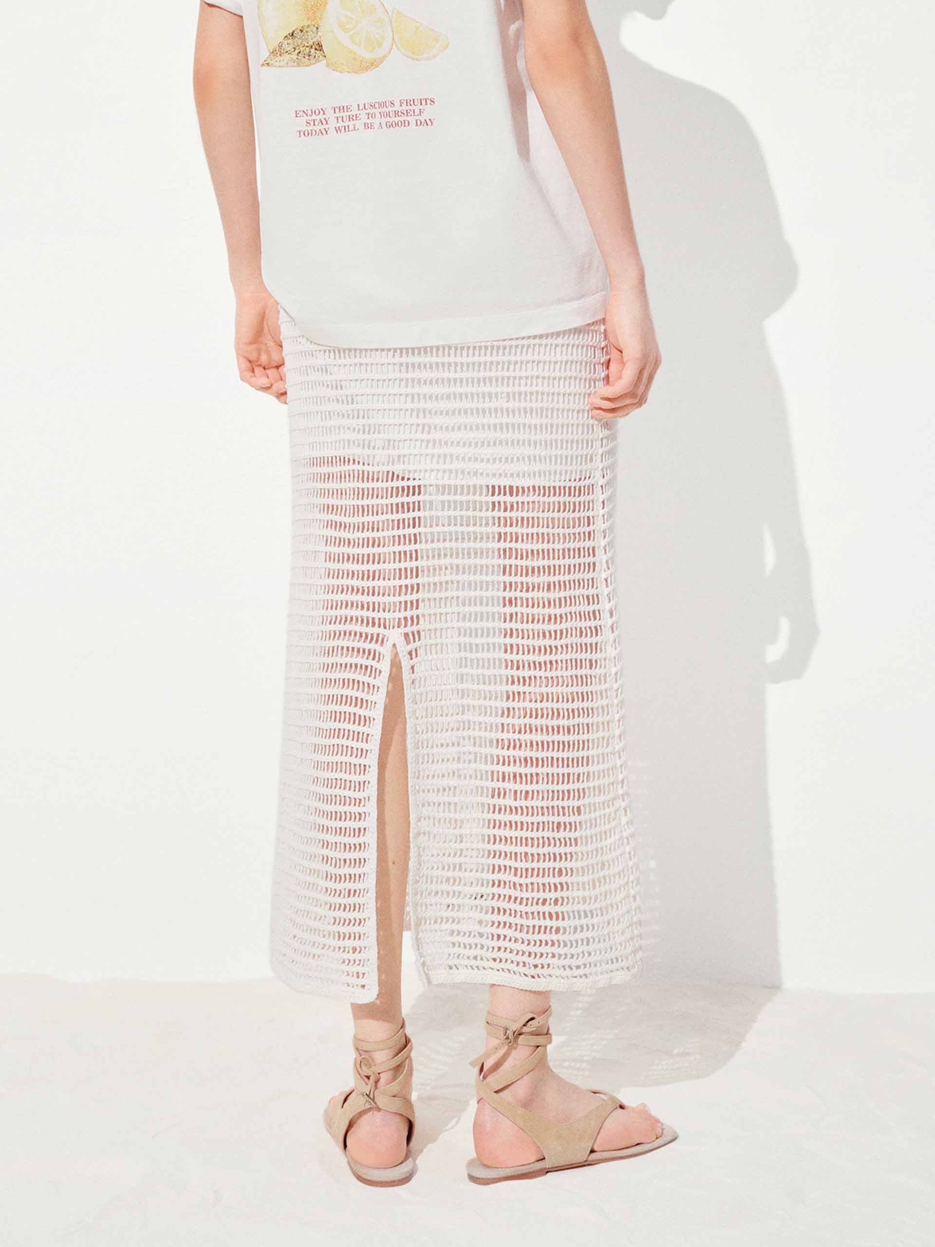 Back Slit Crochet Skirt - Image 8