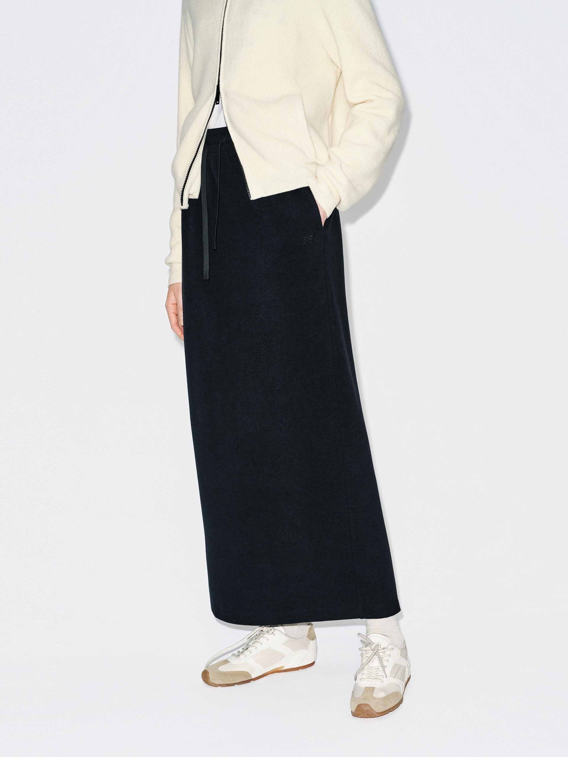 Back Slit Drawstring Skirt - Image 3
