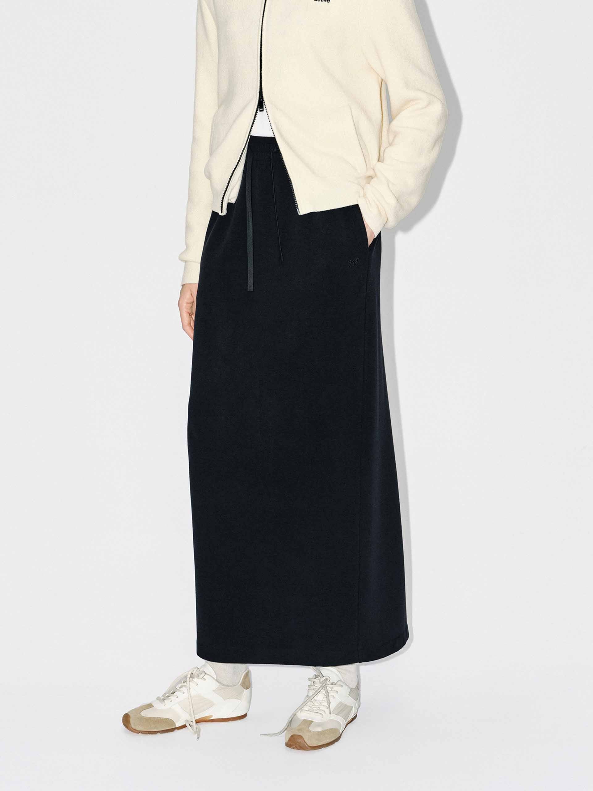 Back Slit Drawstring Skirt - Image 7