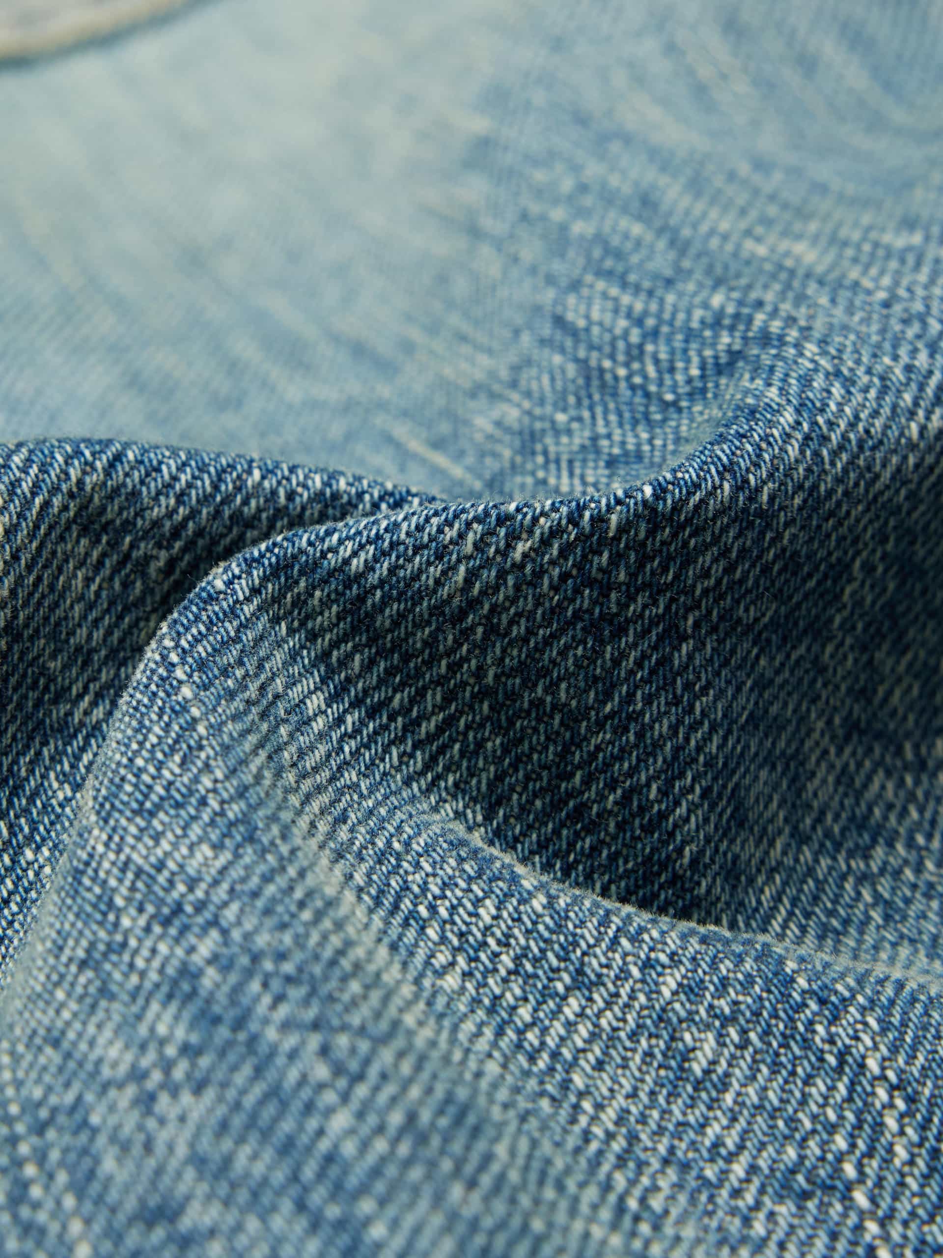 Back Slit Midi Denim Skirt - Image 4