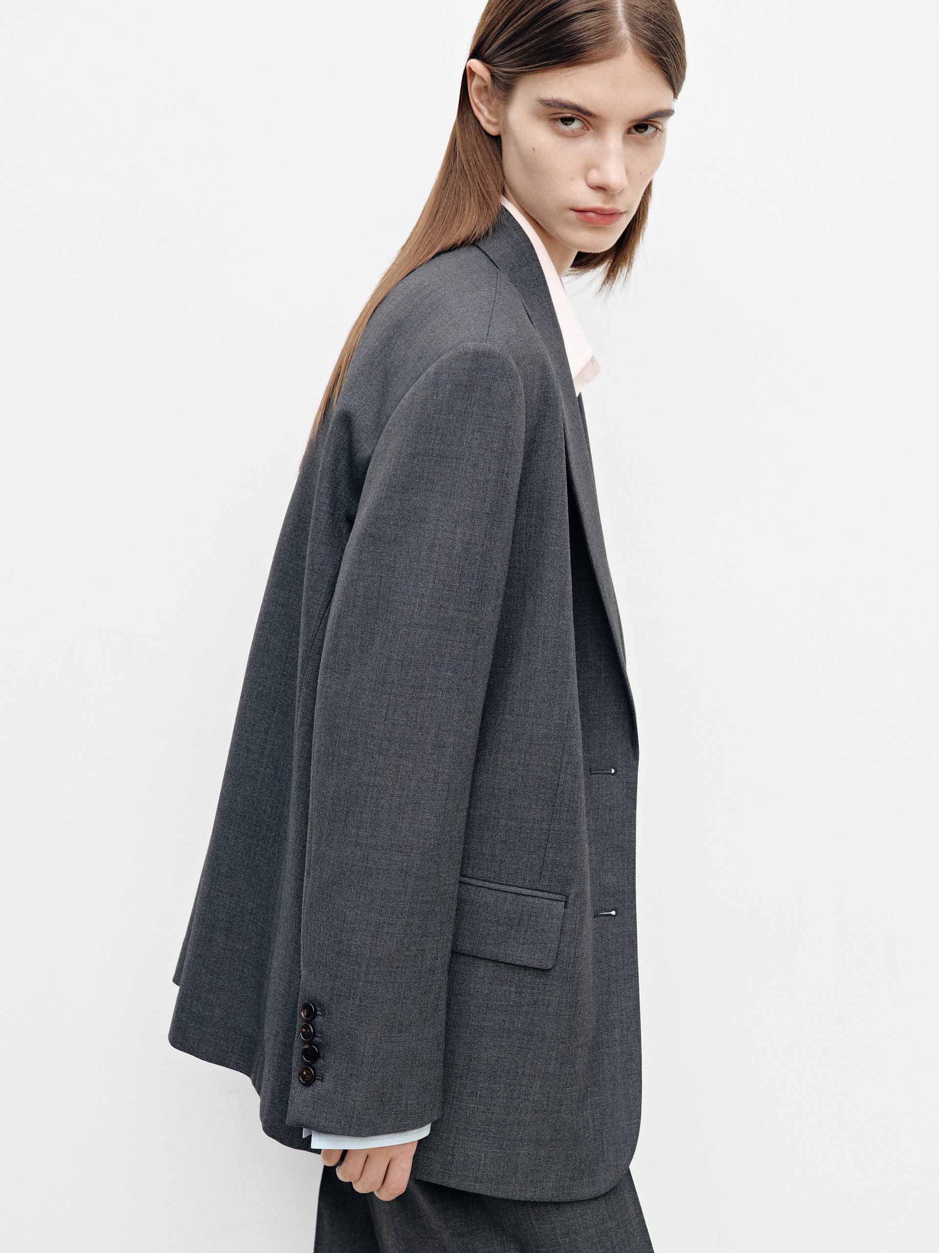 Back Slit Structured Blazers - Image 3