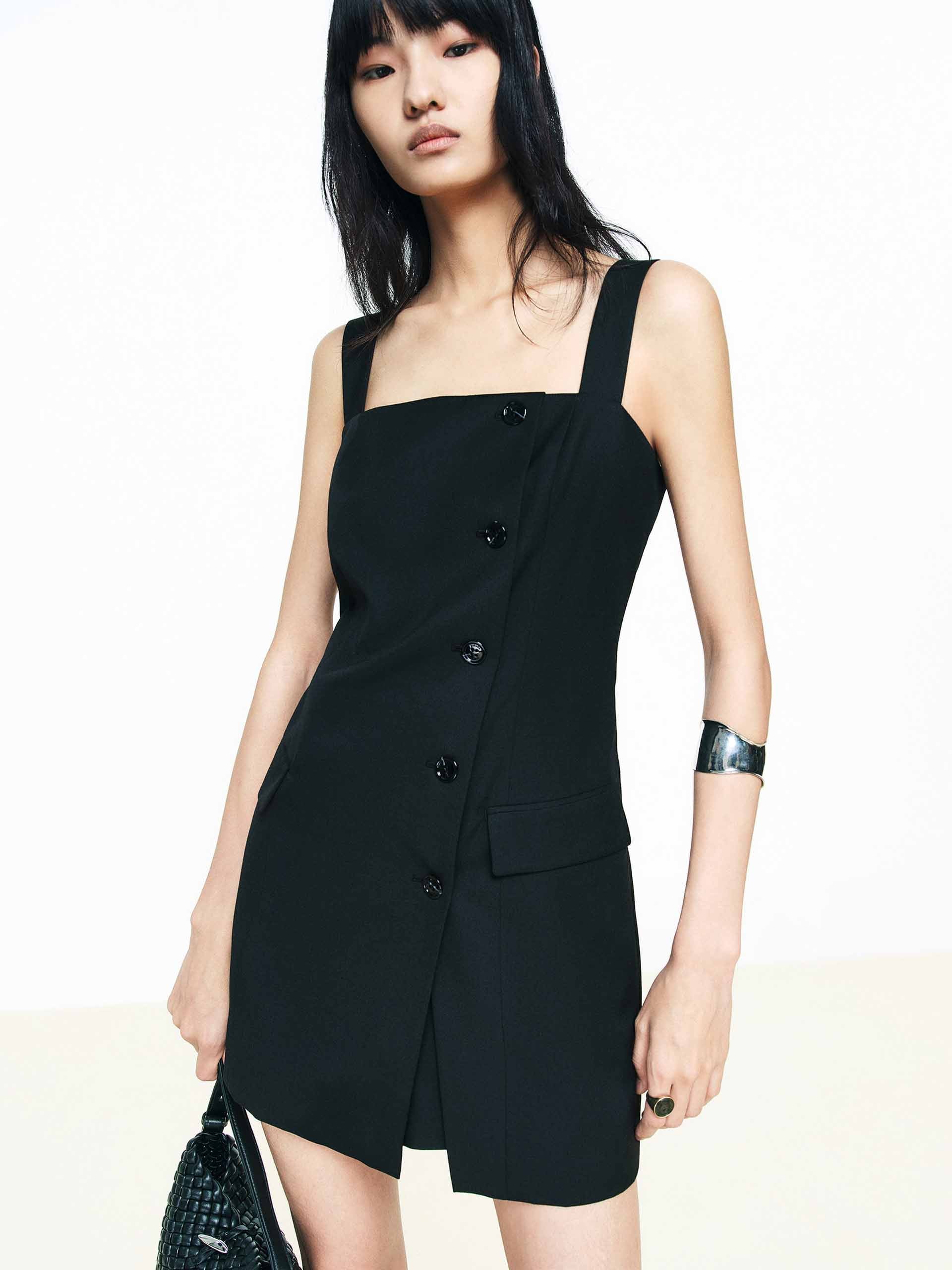 Back Zip Tailored Mini Dress - Image 8