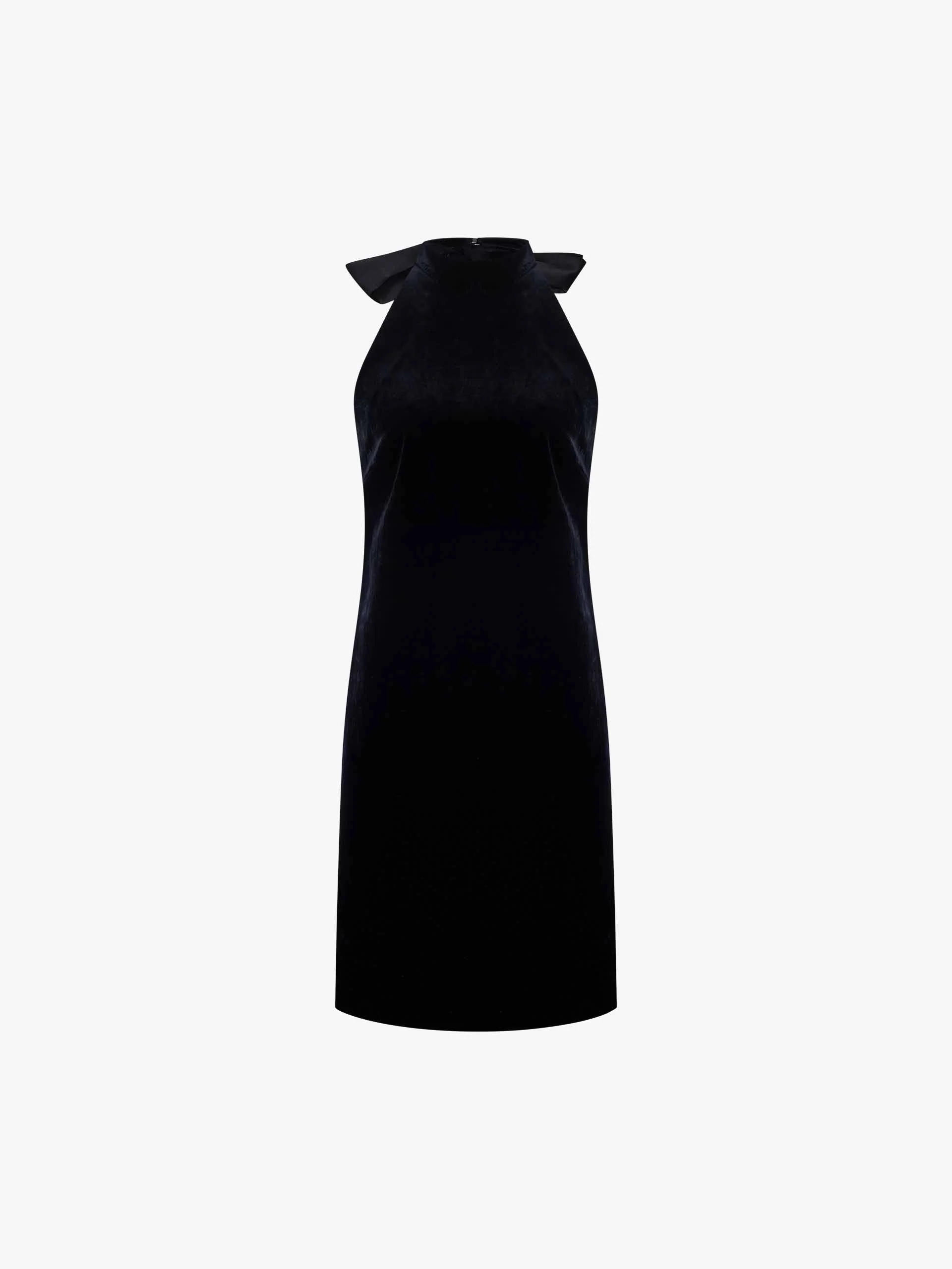 Backless Tie Detail Velvet Dress - Image 5