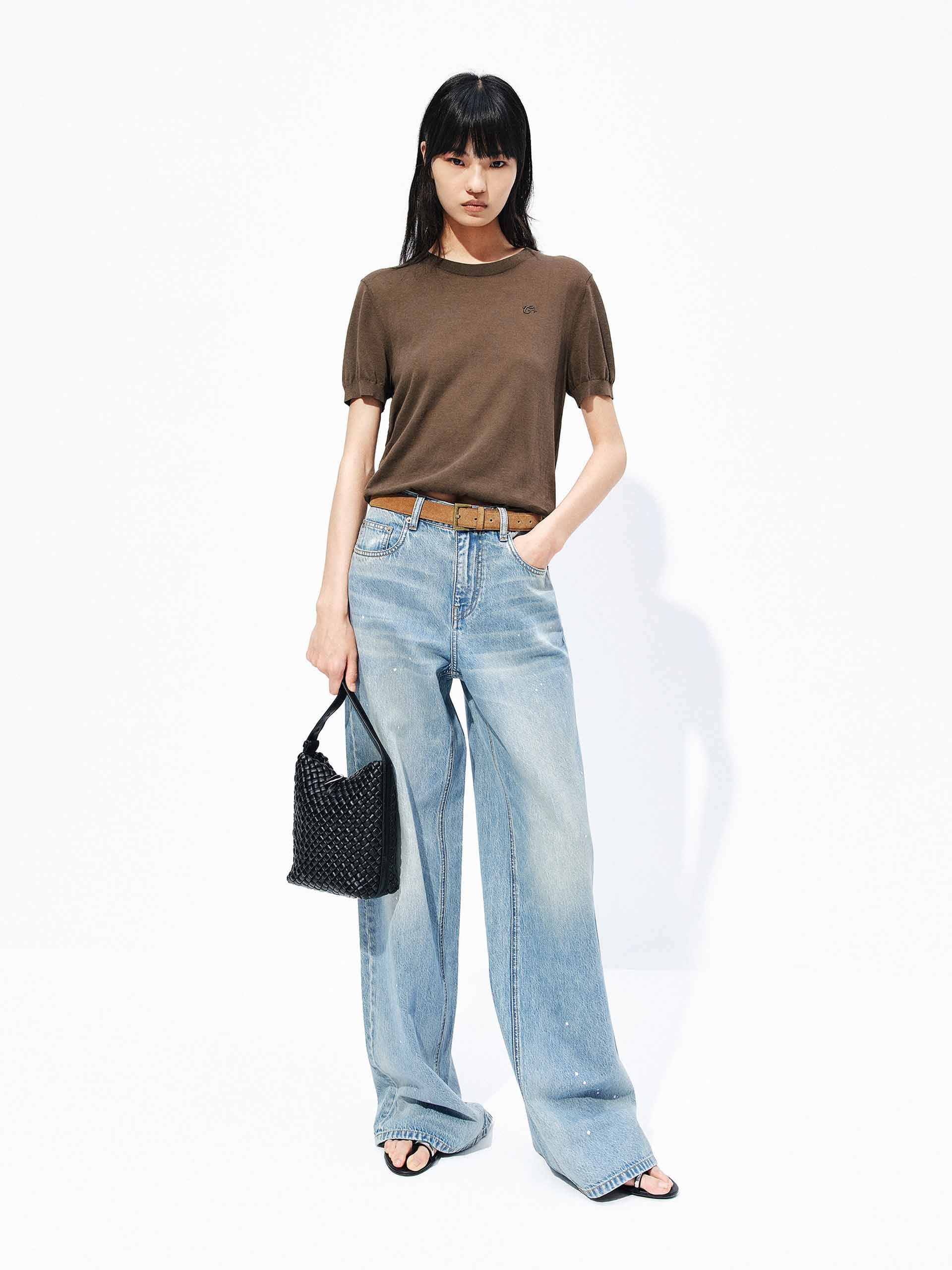 Baggy Straight Splatter Jeans - Image 2