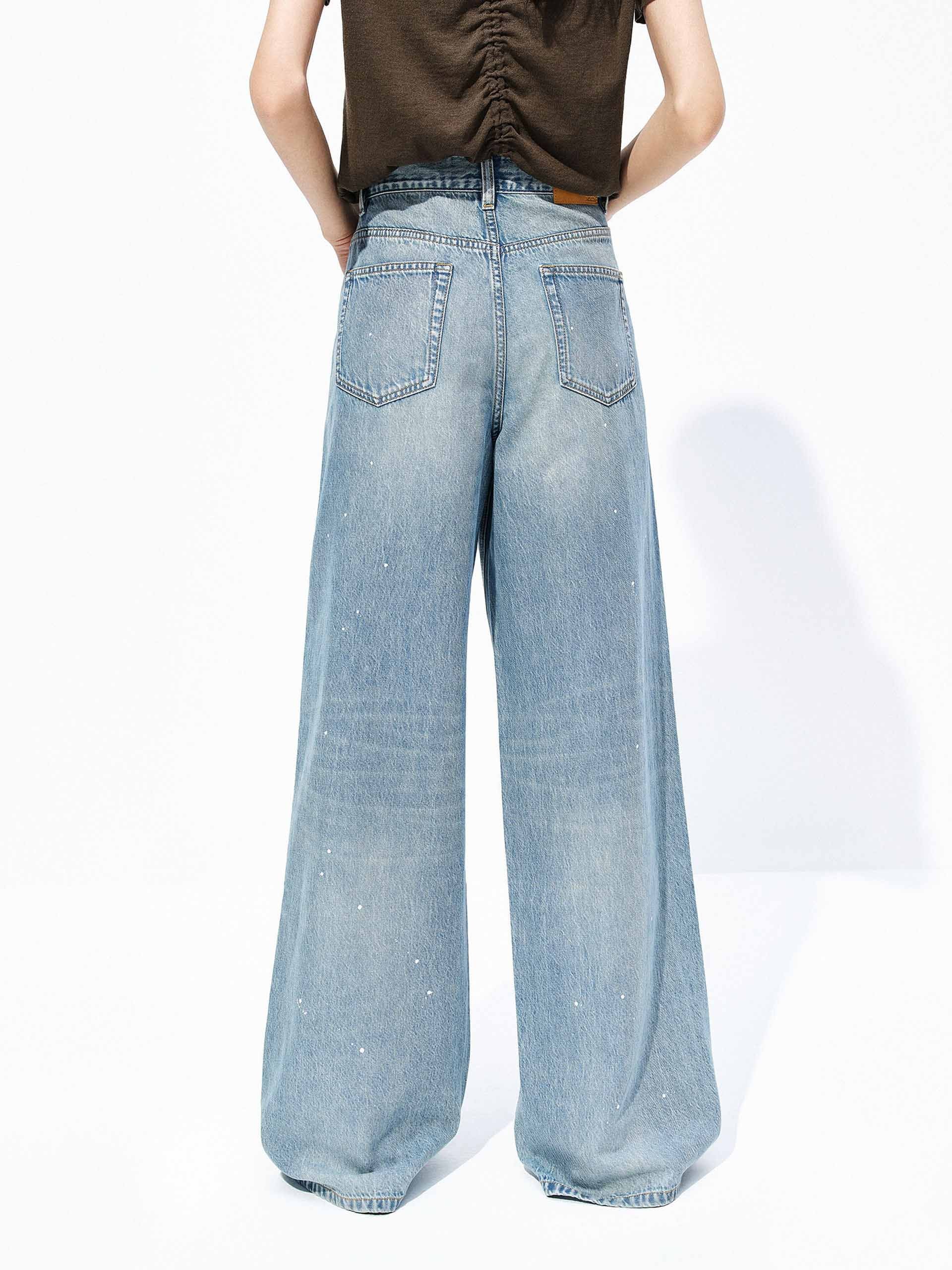Baggy Straight Splatter Jeans - Image 3