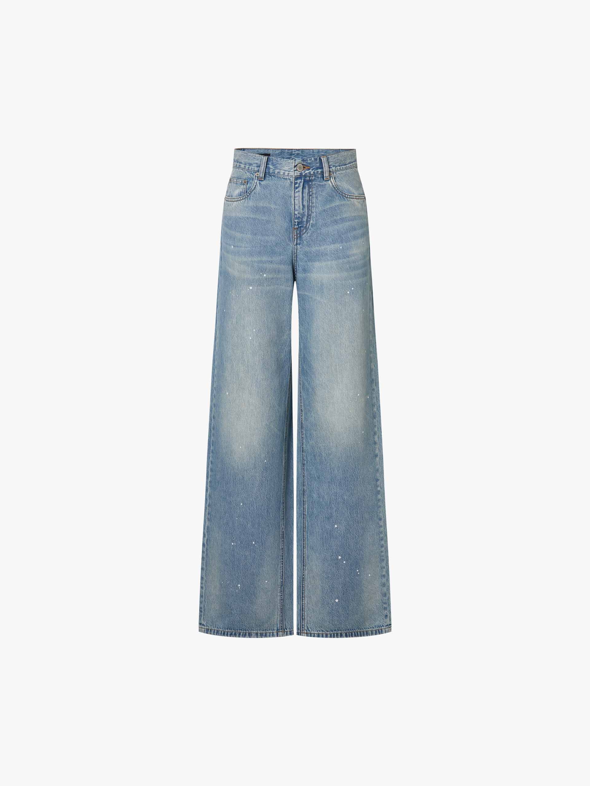 Baggy Straight Splatter Jeans - Image 5