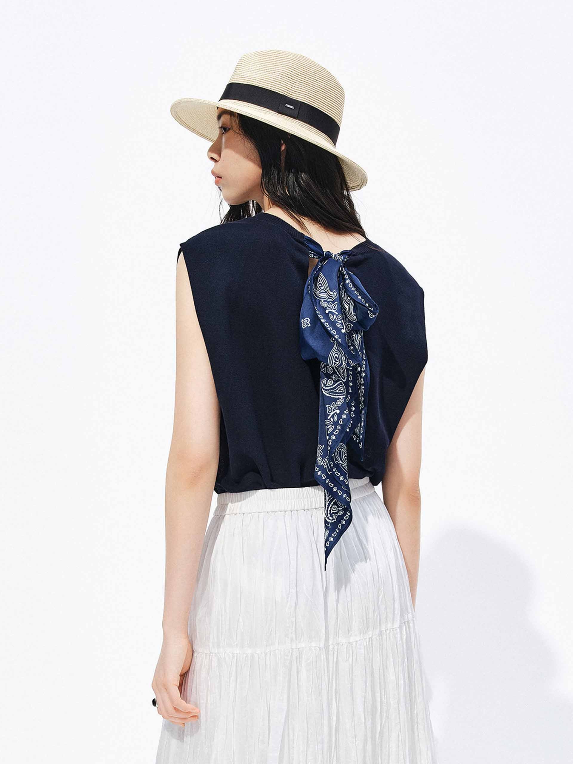 Bandana Bow Back Knit Top - Image 8
