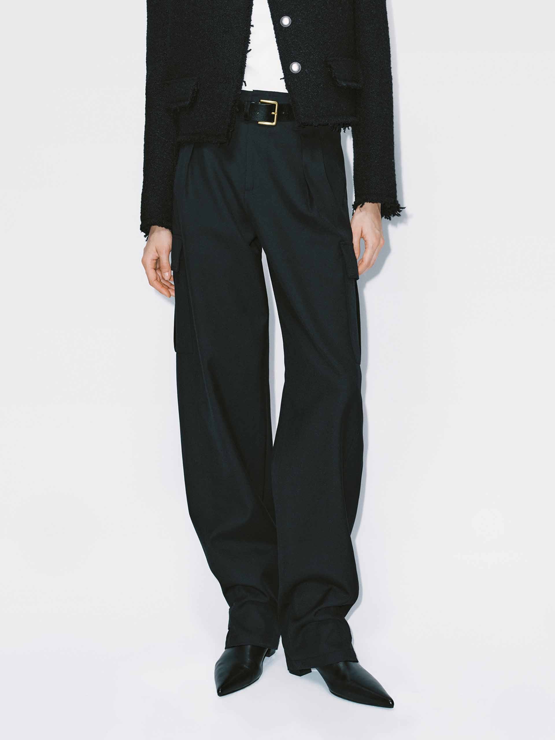 Barrel Leg Cargo Trousers - Image 8