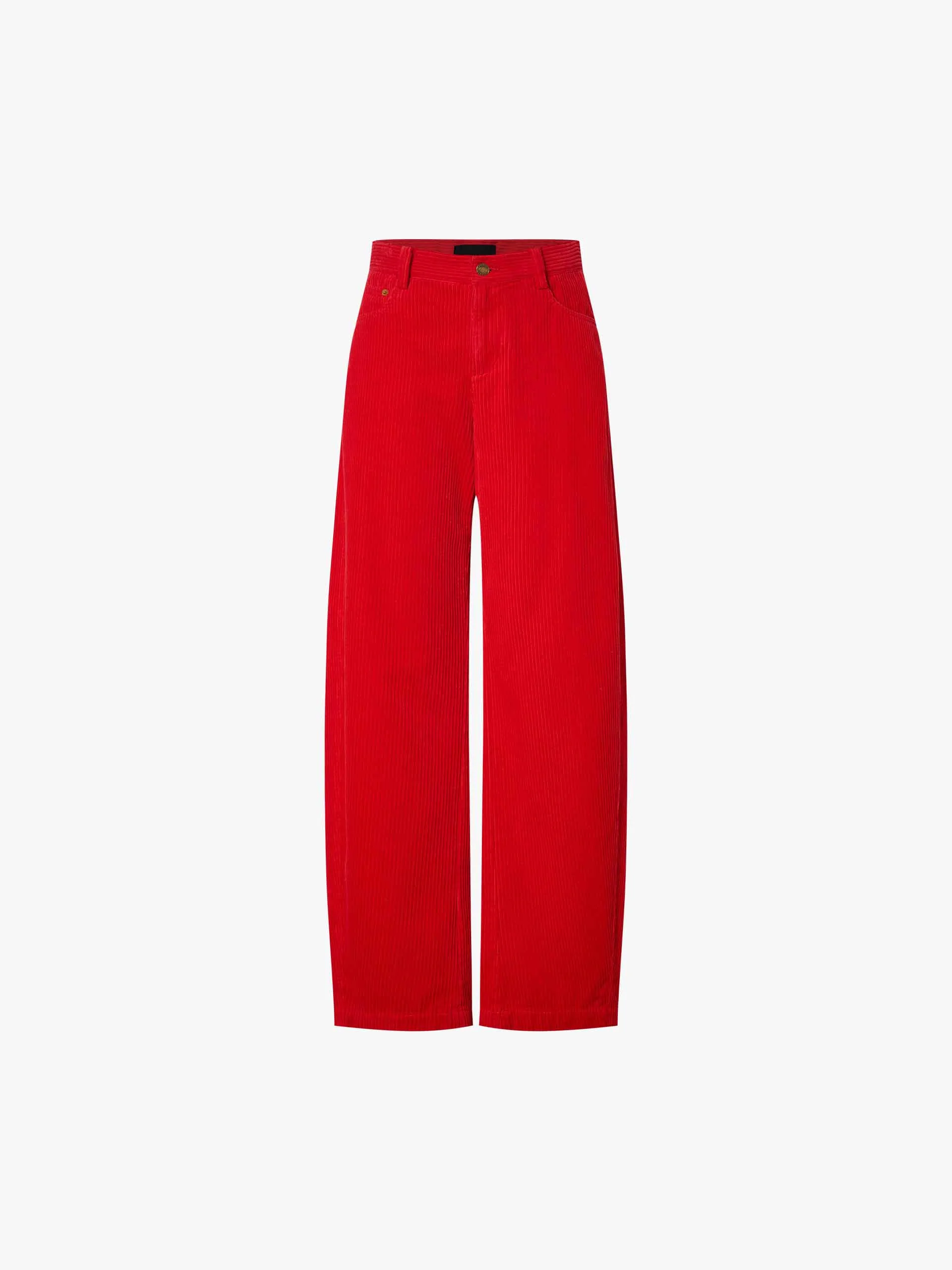 Barrel Leg Corduroy Trousers - Image 13
