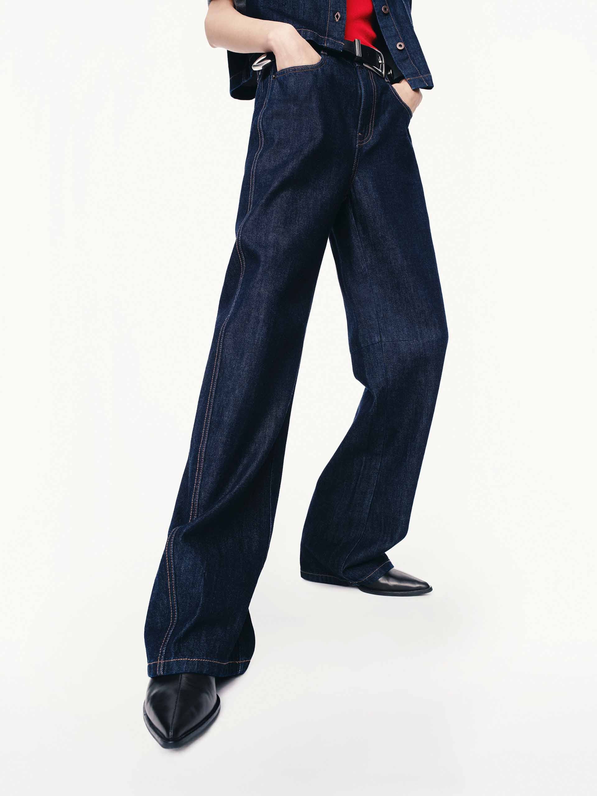 Barrel Leg Cotton Jeans - Image 3