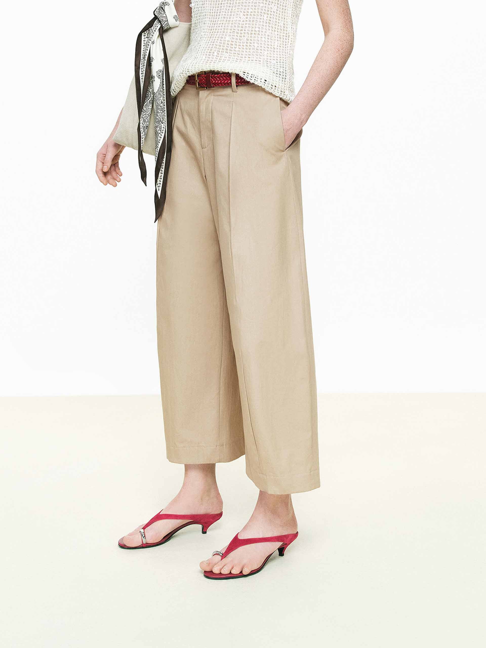 Barrel Leg Cropped Pants - Image 7