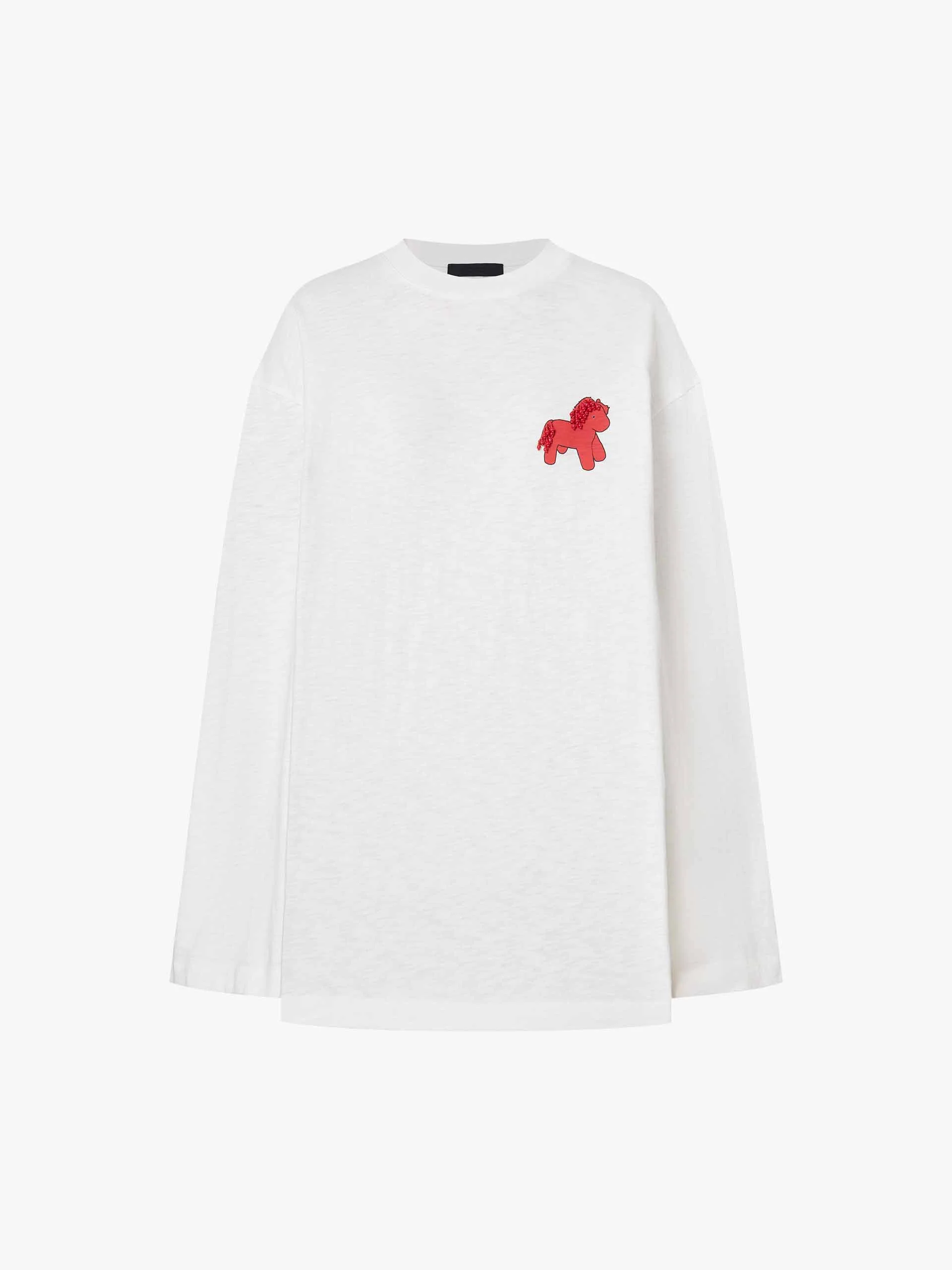 Beaded Detail Cotton T-shirt - Image 5