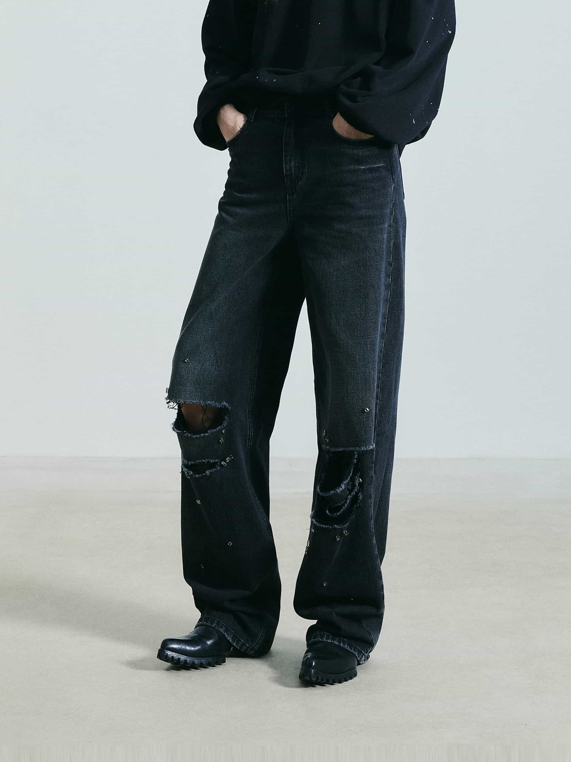 Beading Detail Ripped Jeans - Image 7