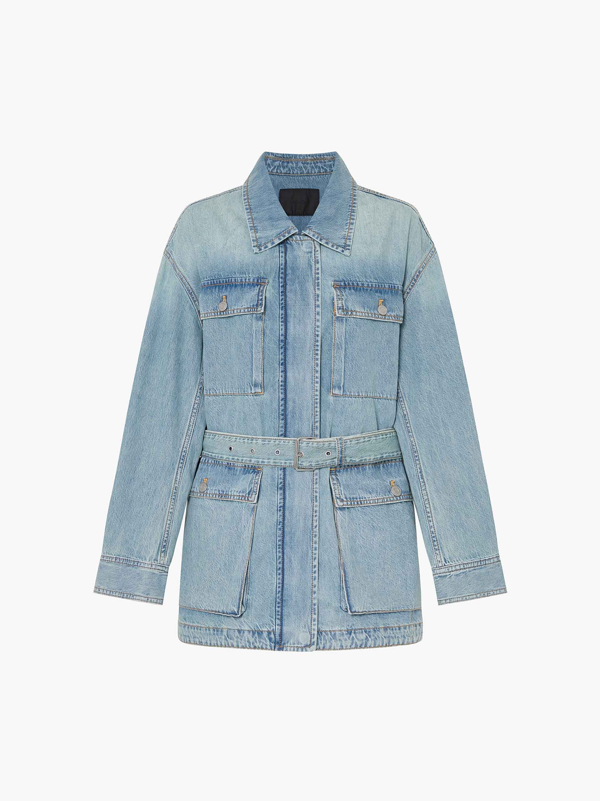 Belt Detail Denim Jacket - Image 5