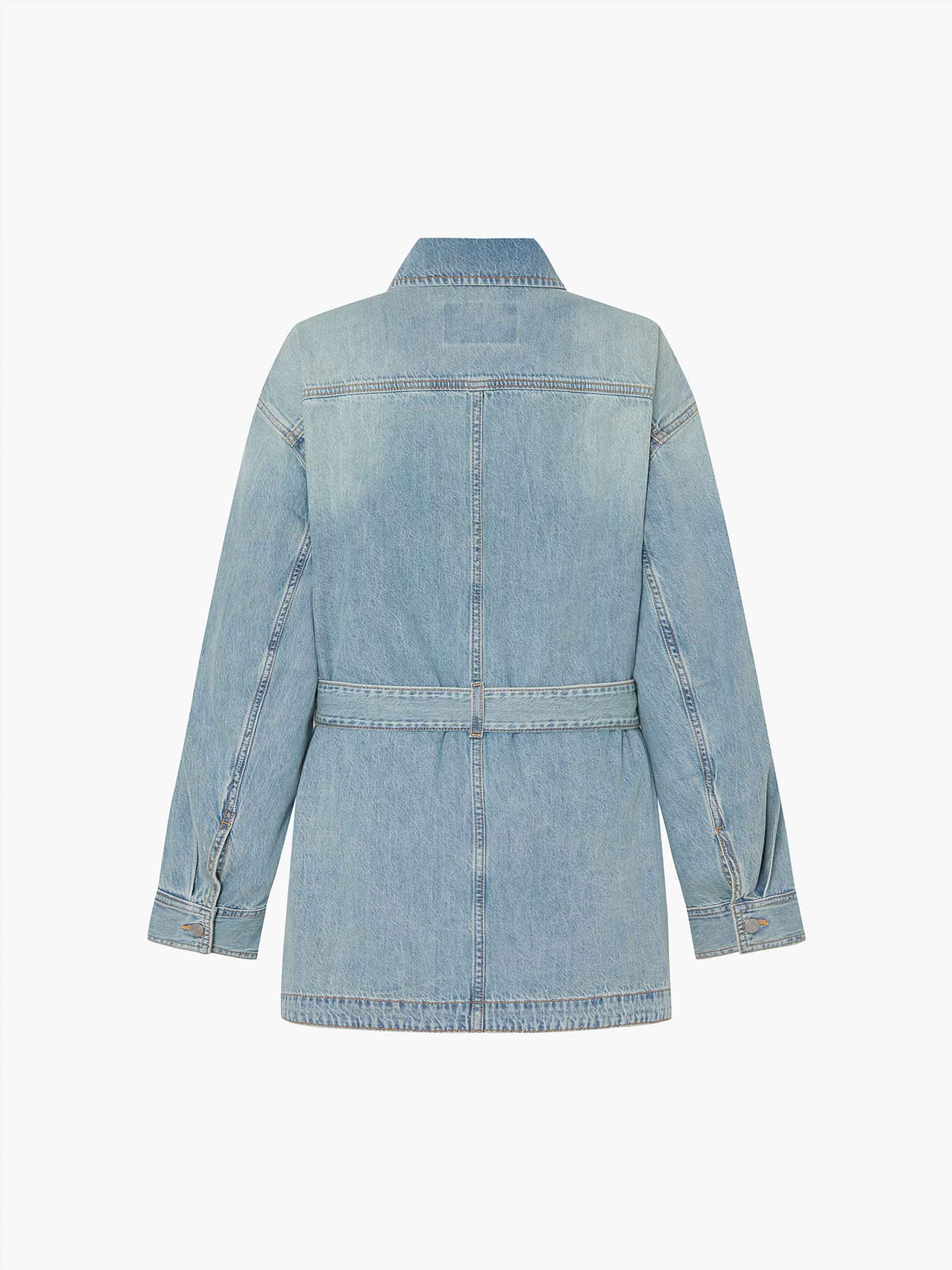 Belt Detail Denim Jacket - Image 6