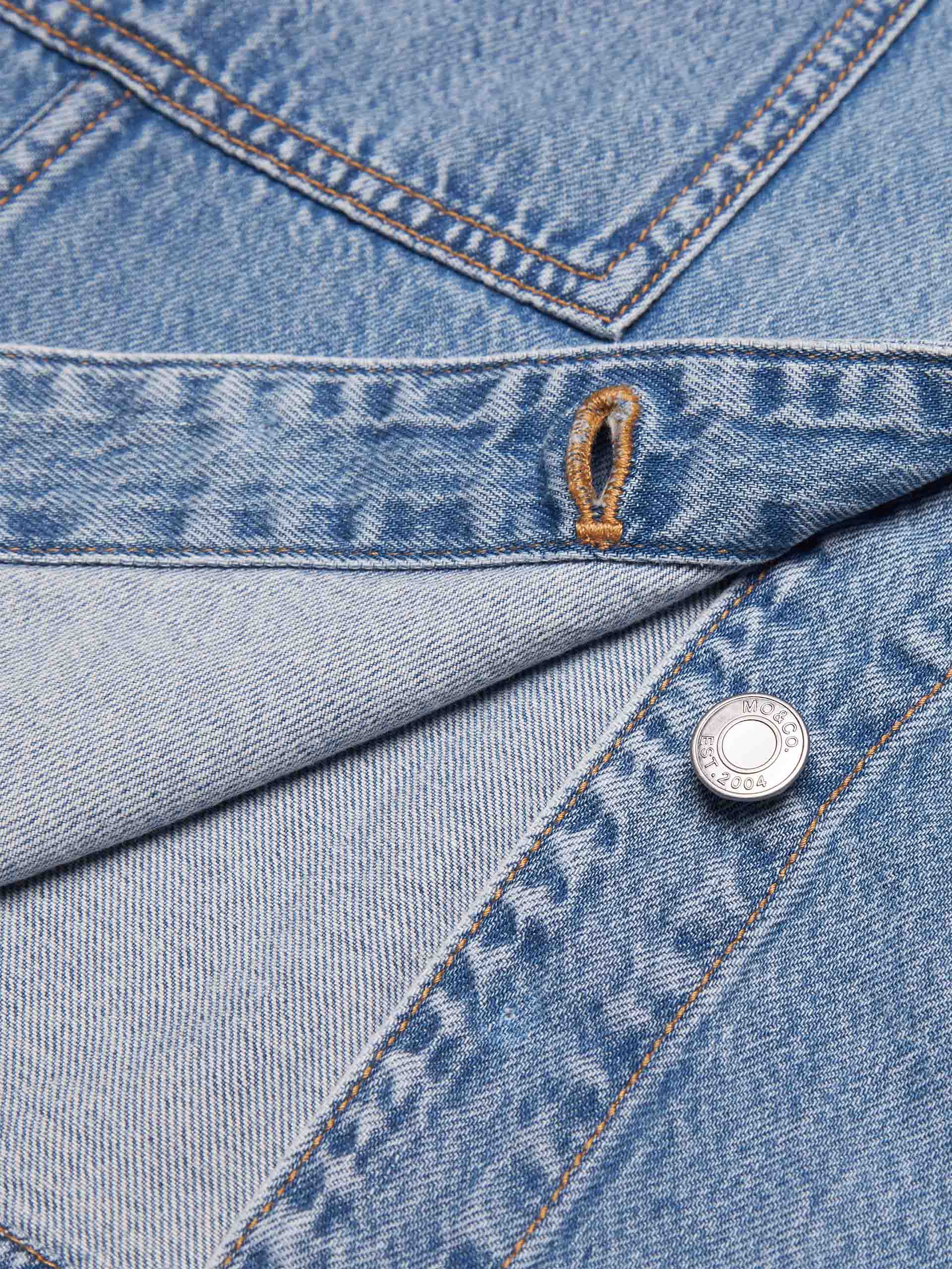 Belt Sleeveless Denim Dress - Image 4