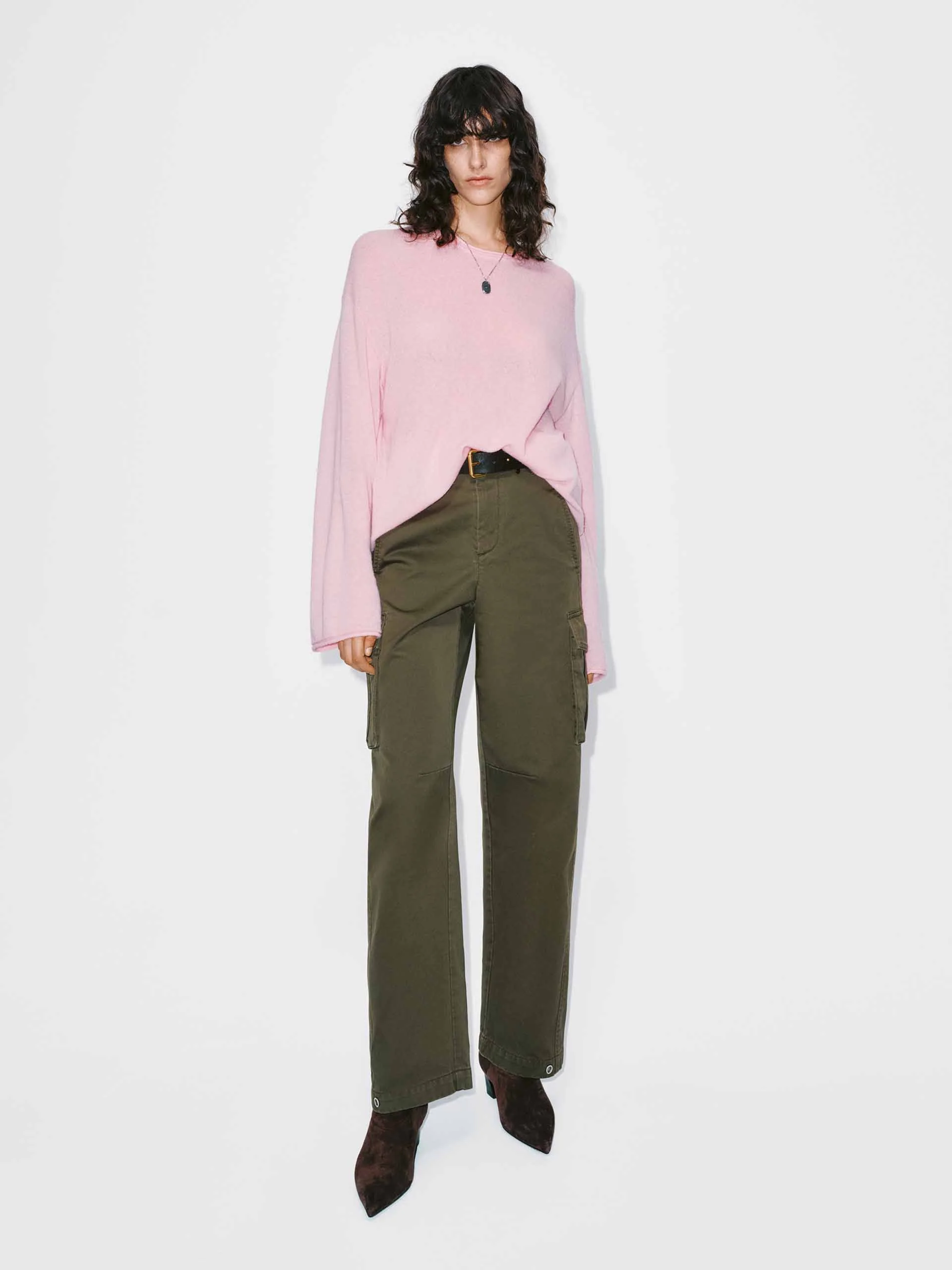 Belted Cargo Style Trousers - Image 2