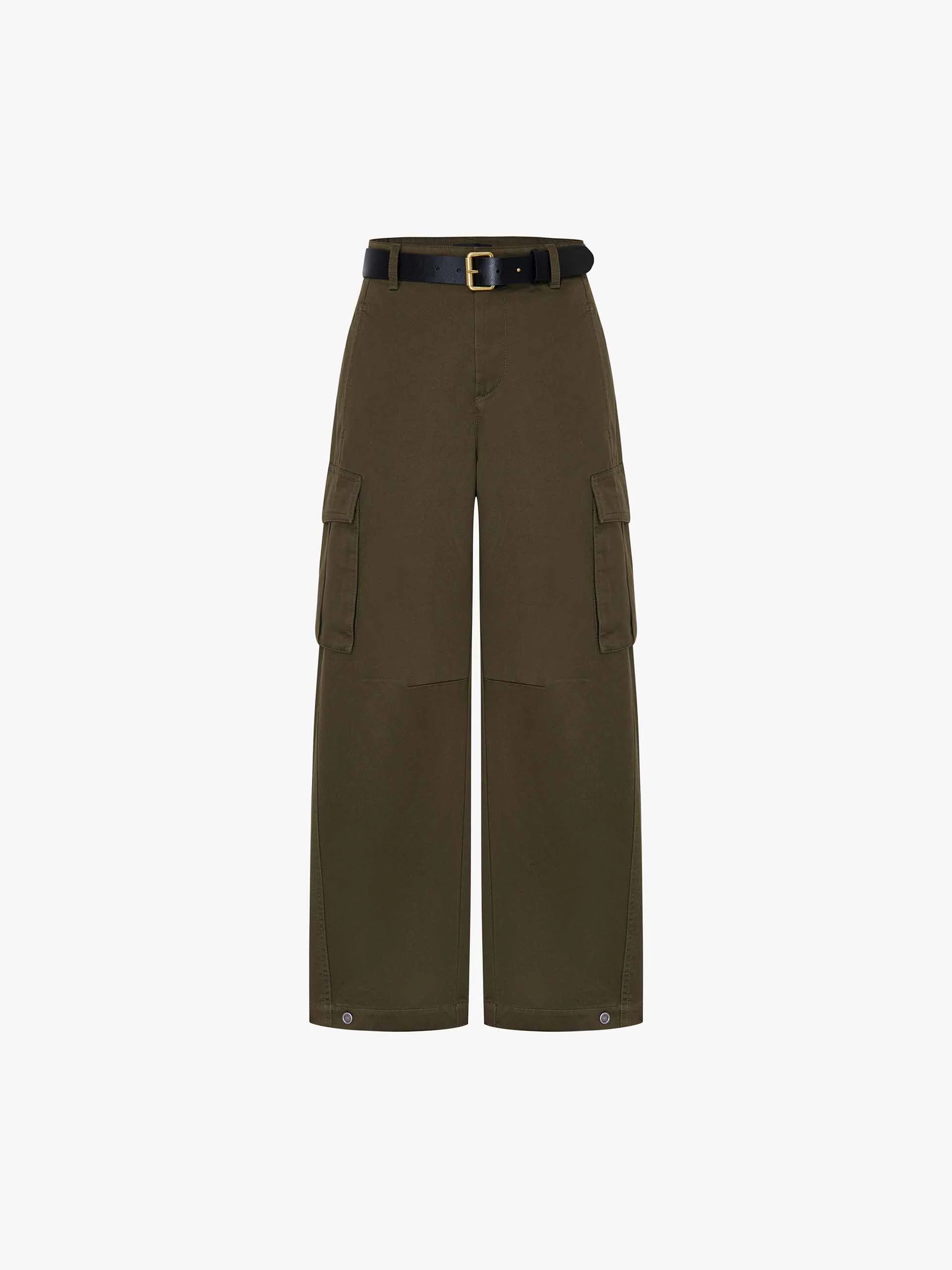 Belted Cargo Style Trousers - Image 5