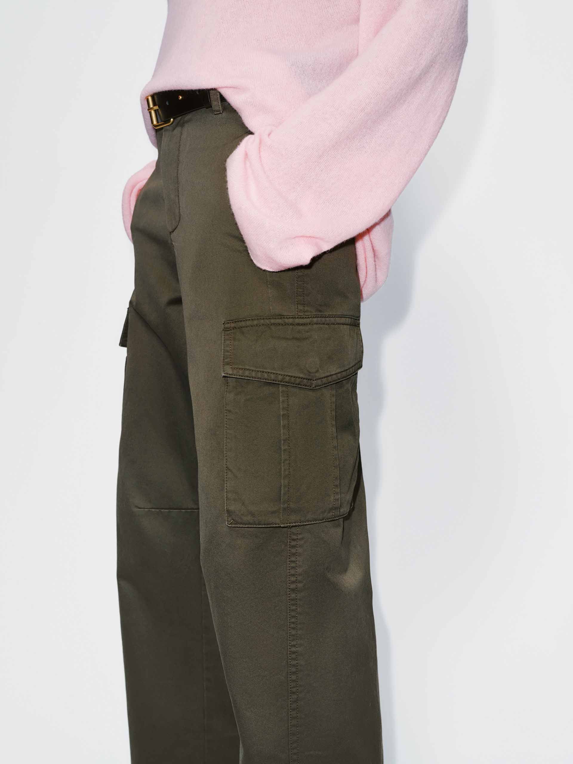 Belted Cargo Style Trousers - Image 7