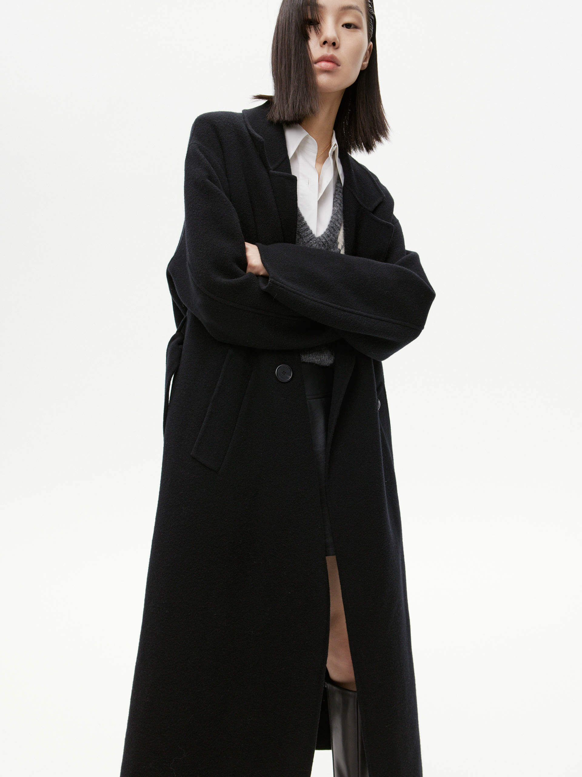 Belted Double Faced Wool Coat - Image 9