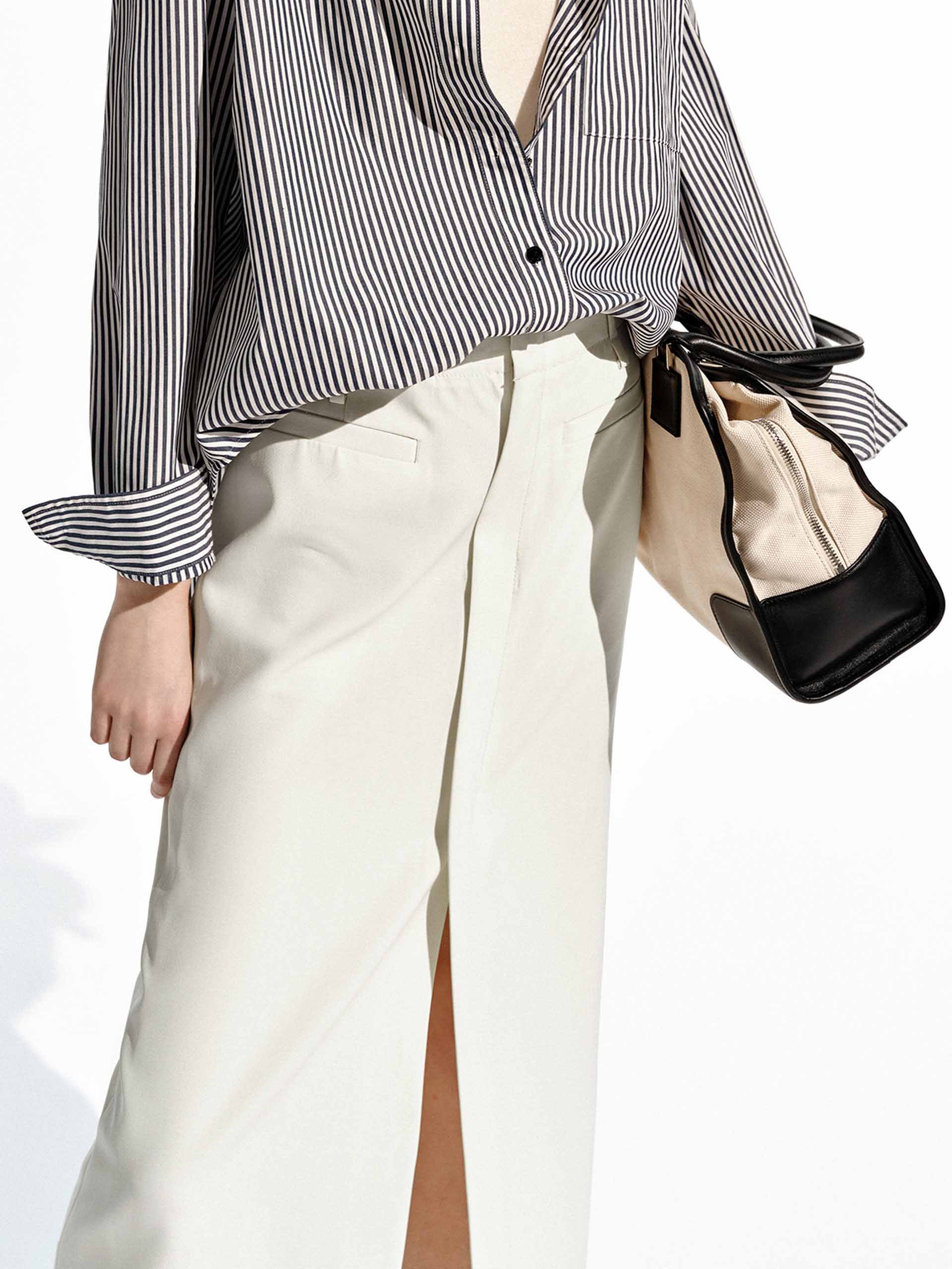 Belted Front Slit Skirt - Image 7