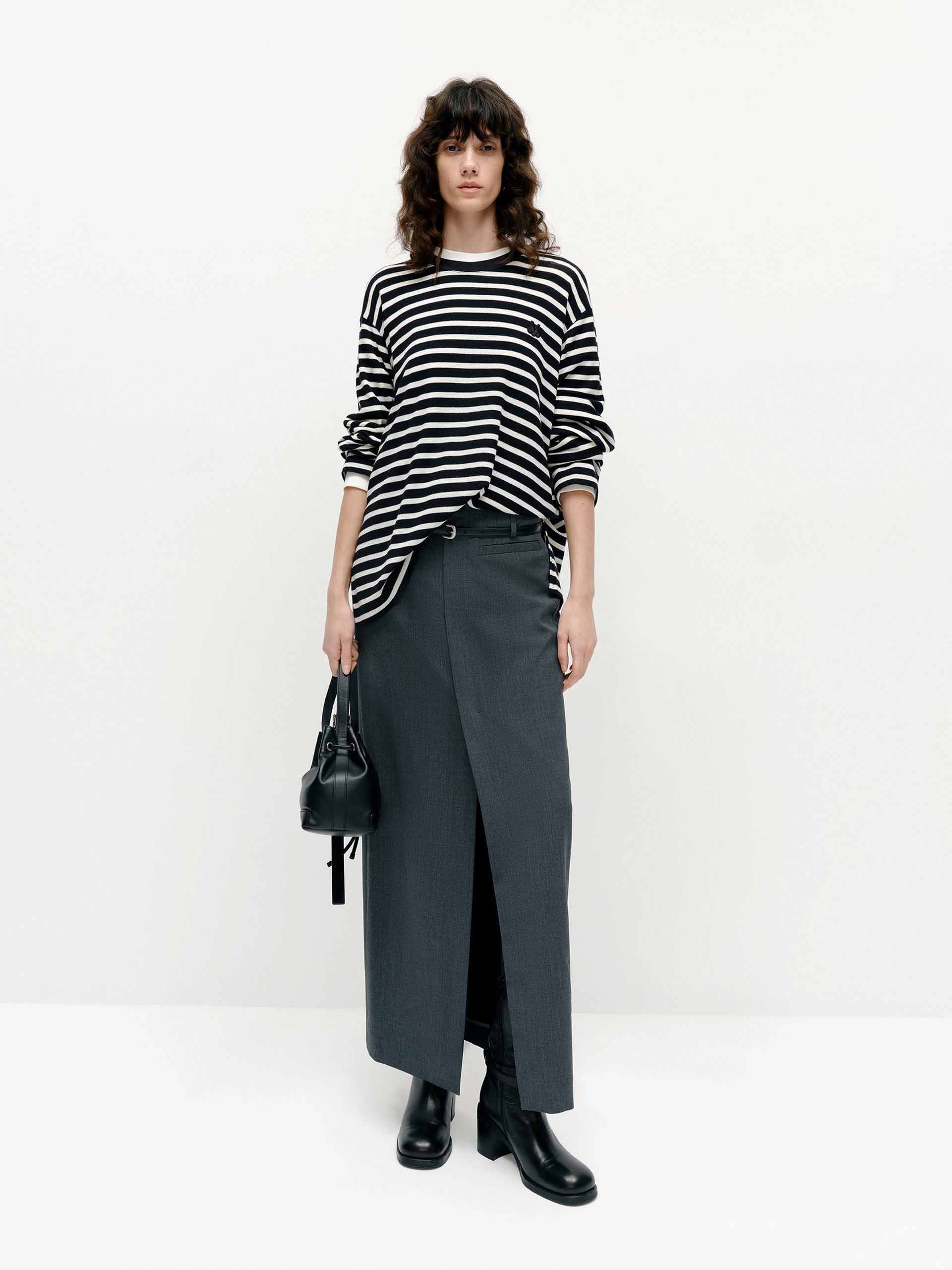 Belted Front Slit Skirt - Image 9