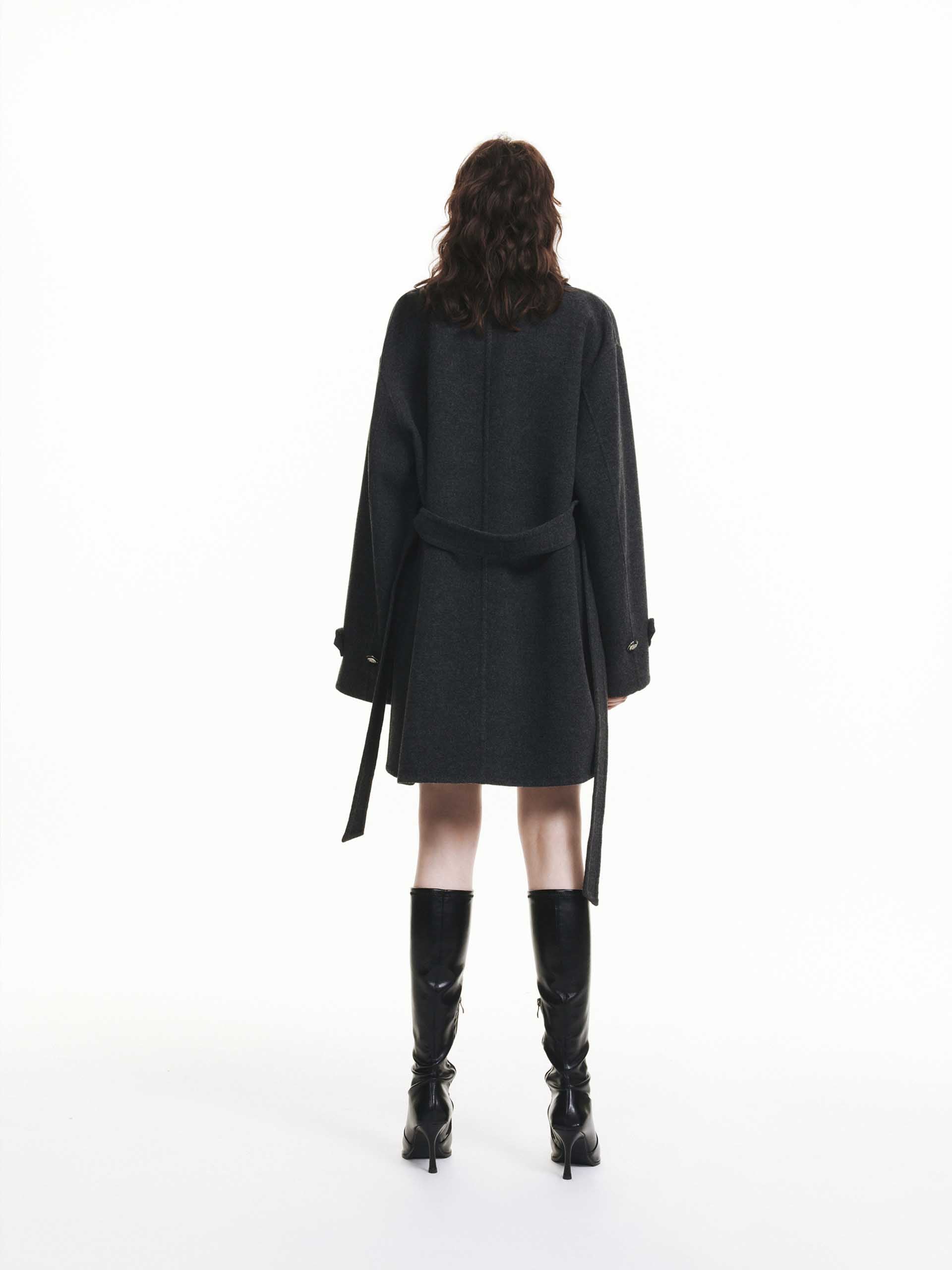 Belted Merino Wool Coat - Image 13