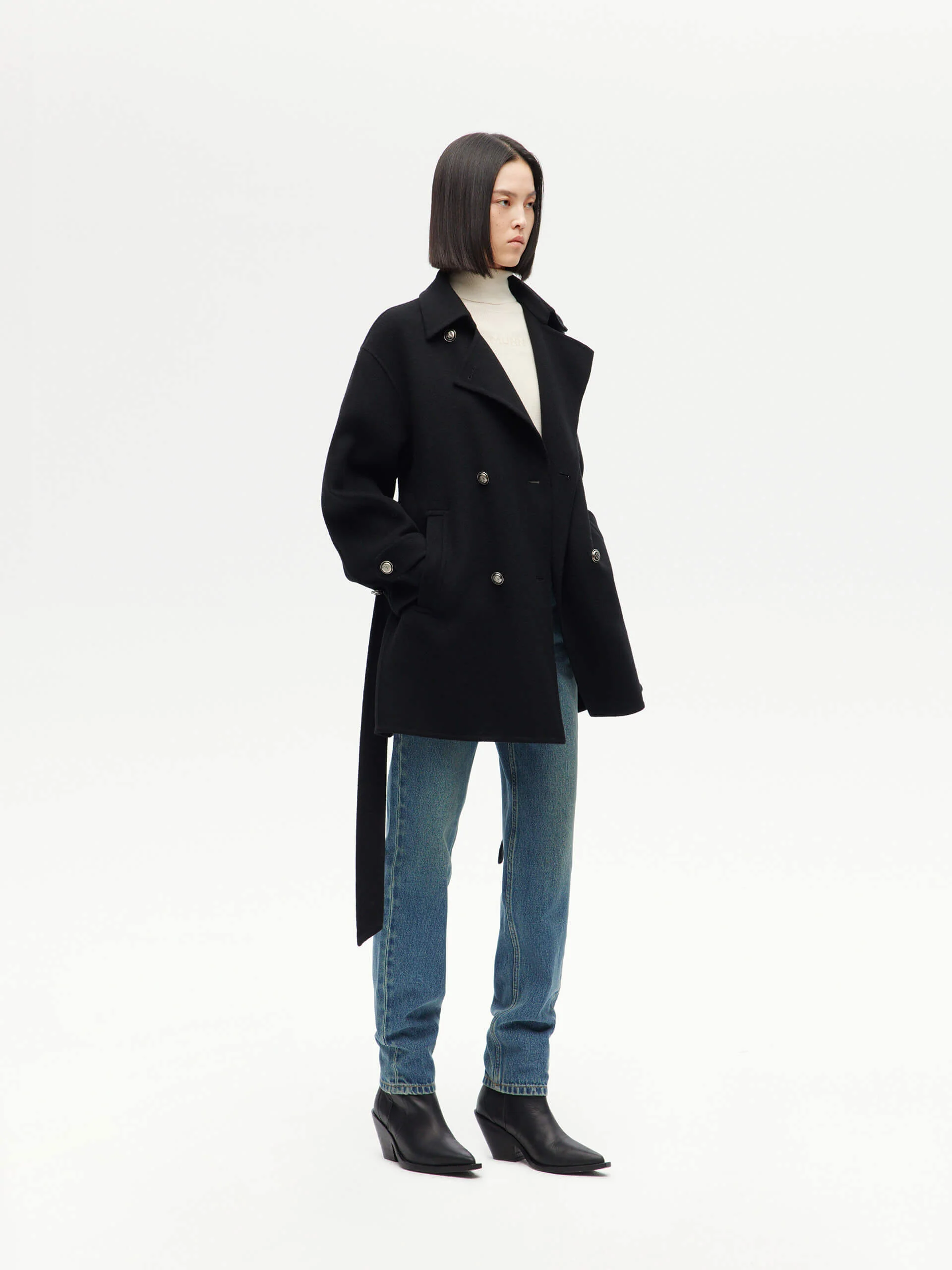 Belted Merino Wool Coat - Image 23