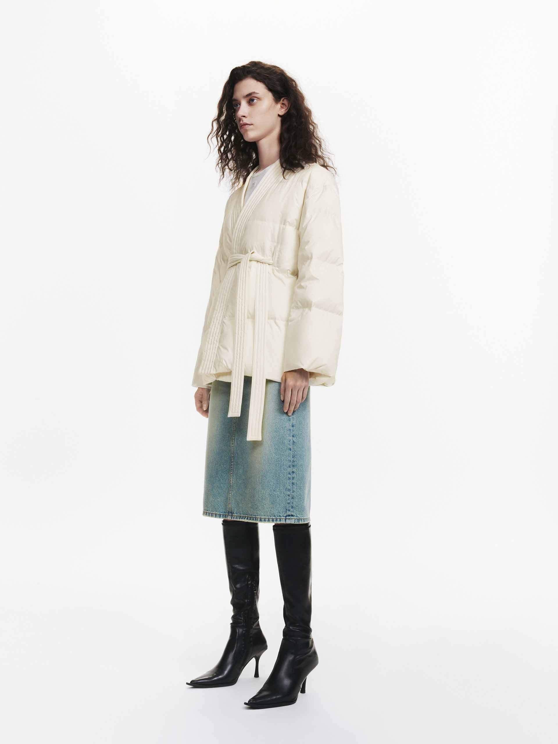 Belted Quilted Down jacket - Image 8