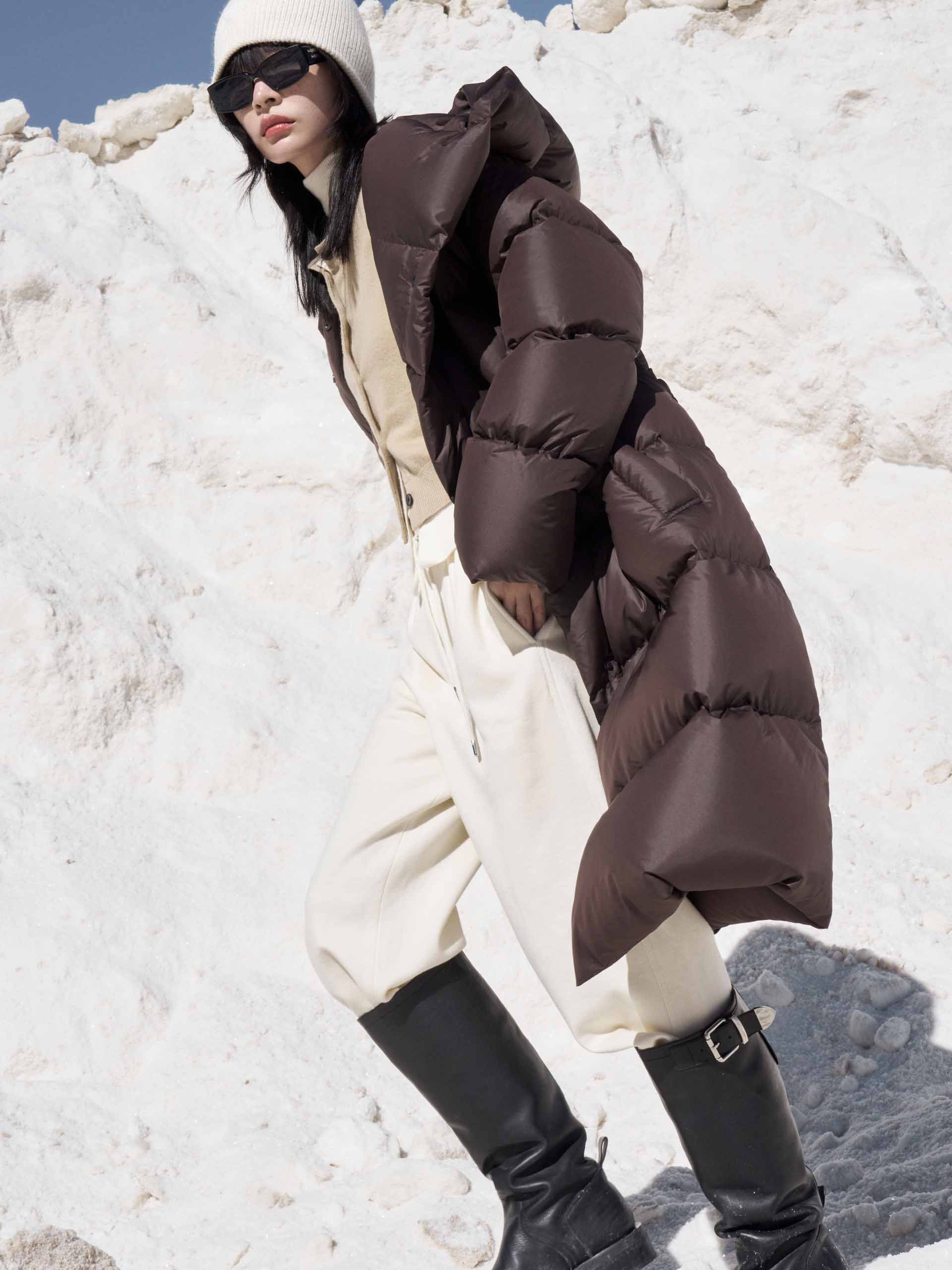 Belted Quilted Shell Down Coat - Image 11