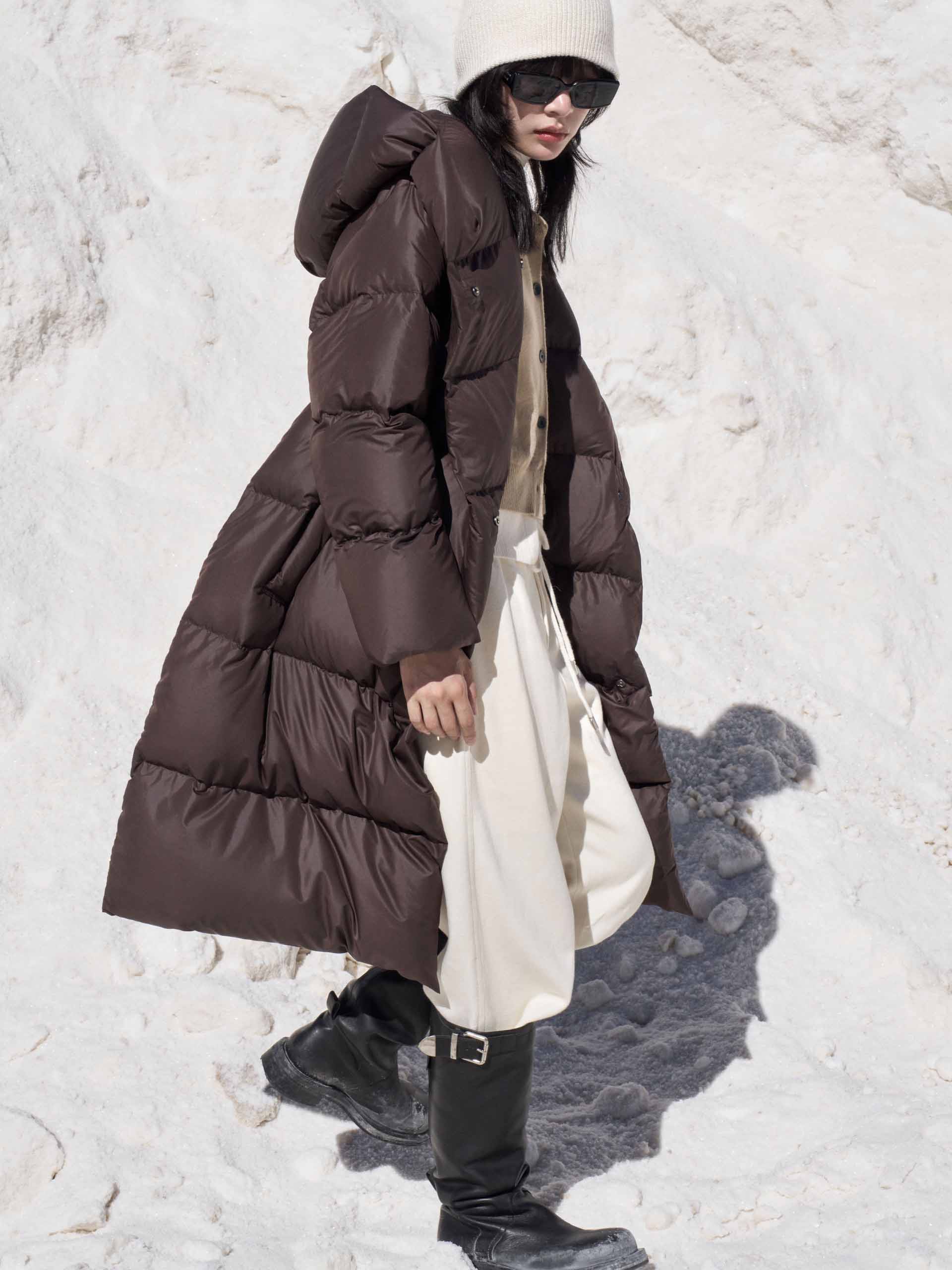Belted Quilted Shell Down Coat - Image 12