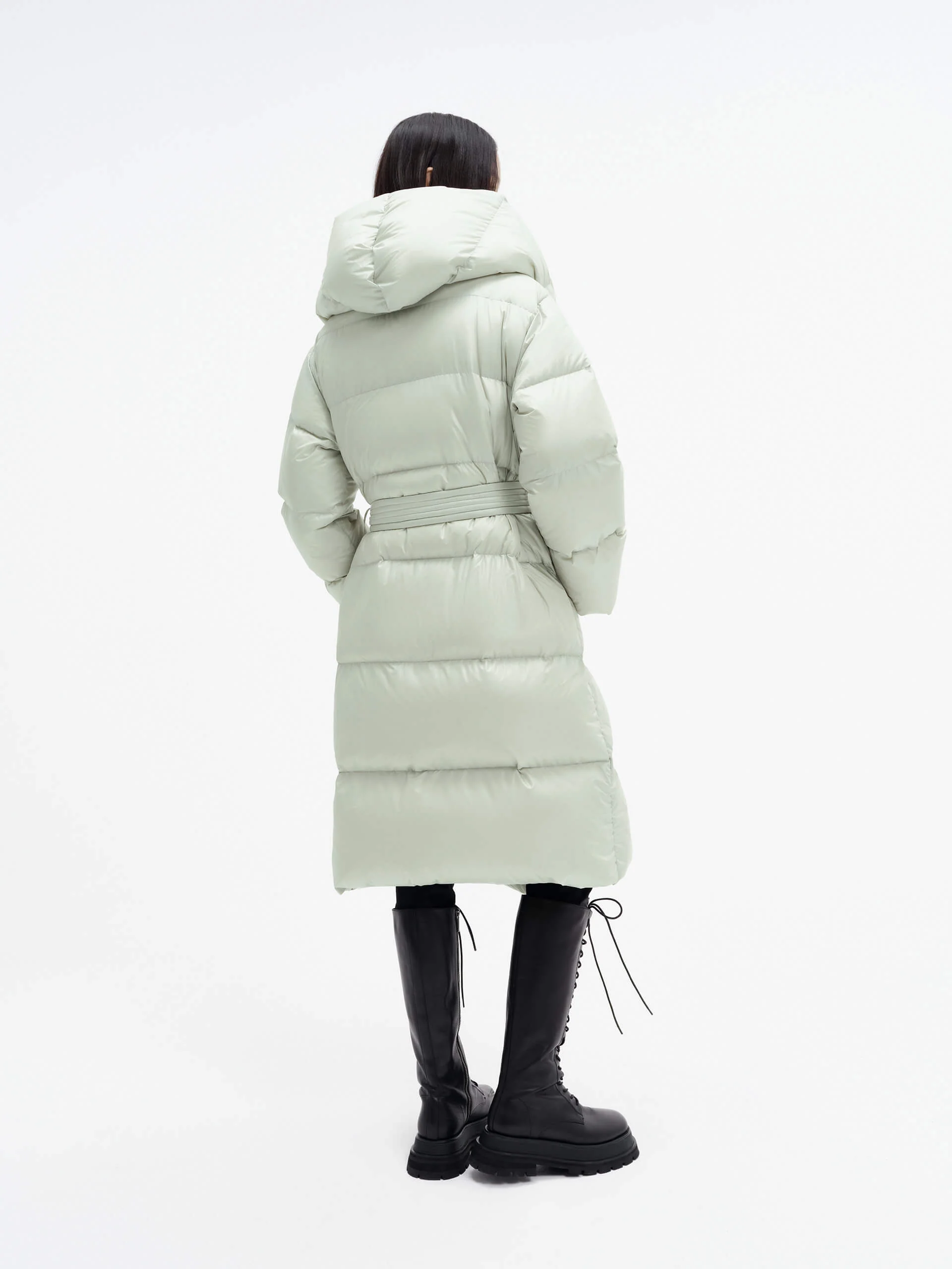 Belted Quilted Shell Down Coat - Image 20