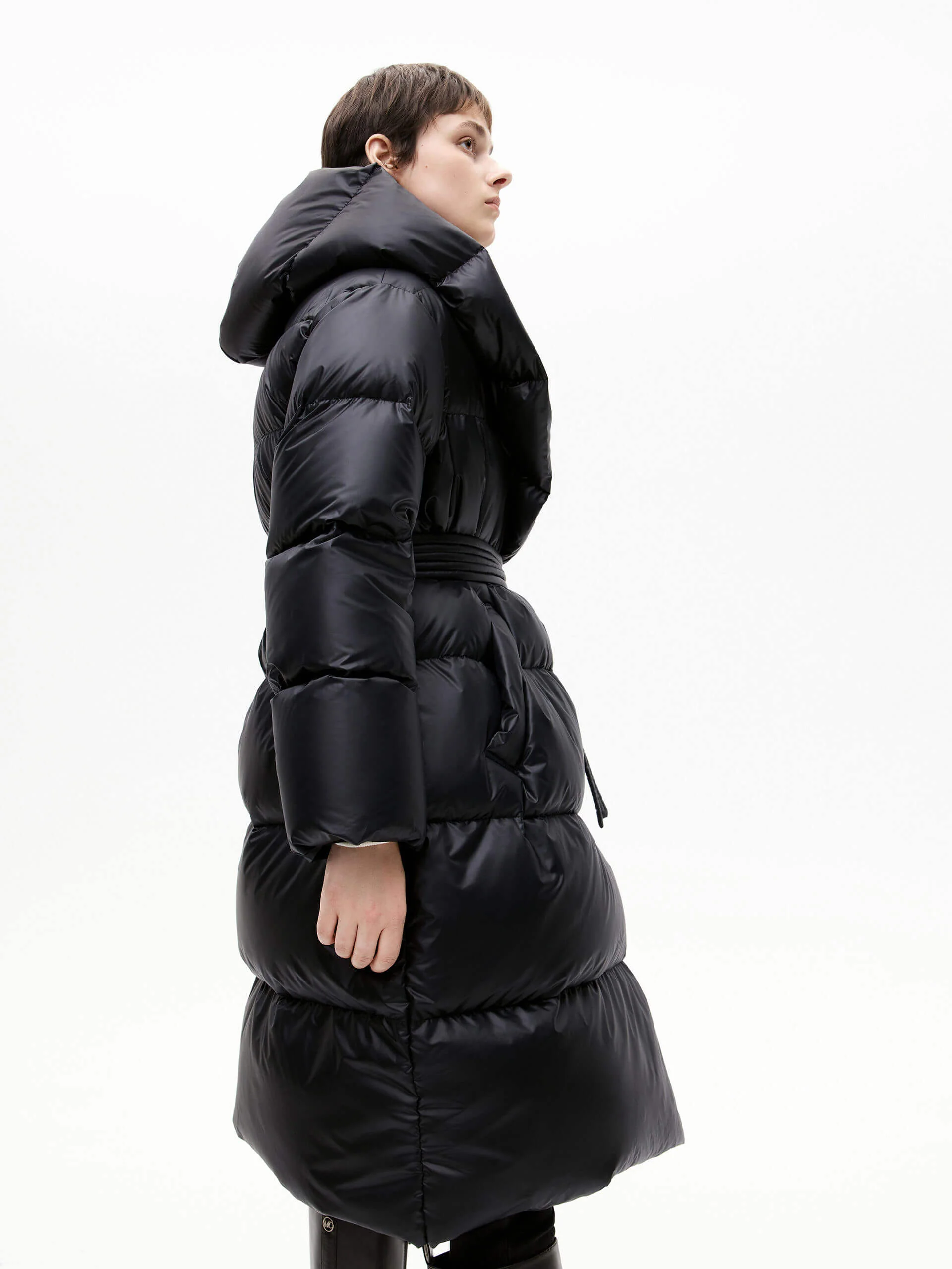 Belted Quilted Shell Down Coat - Image 23