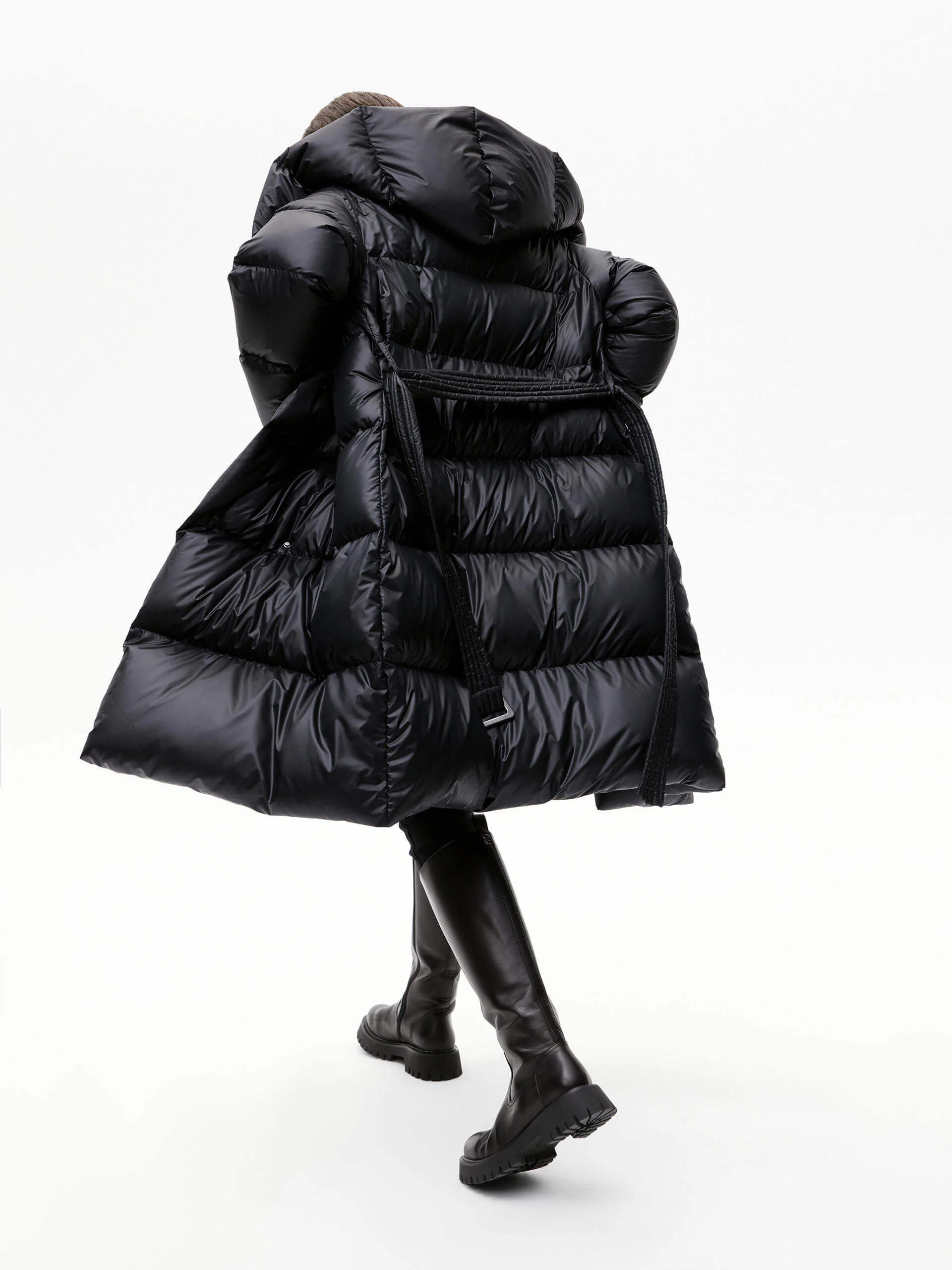 Belted Quilted Shell Down Coat - Image 28