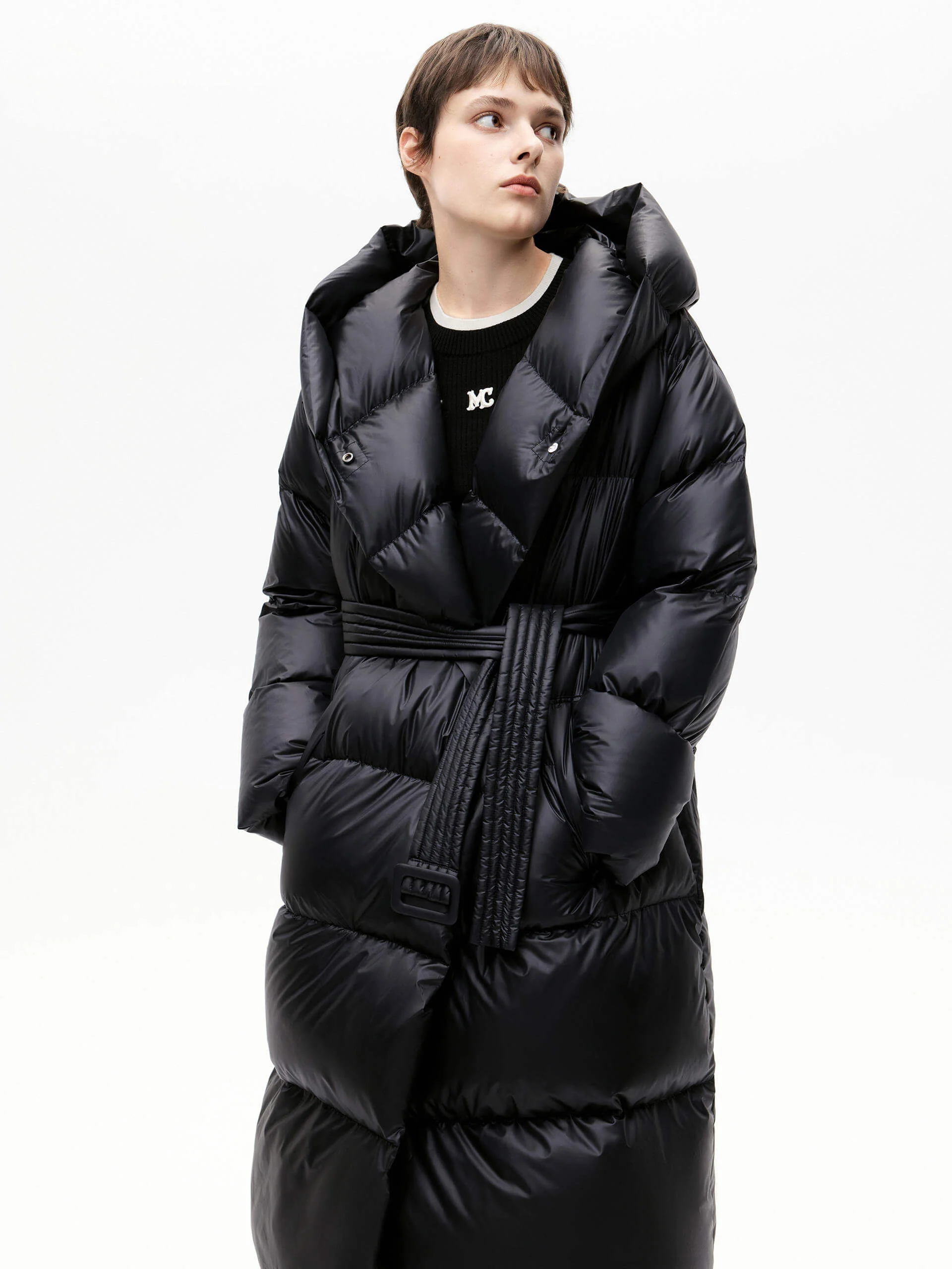 Belted Quilted Shell Down Coat - Image 29